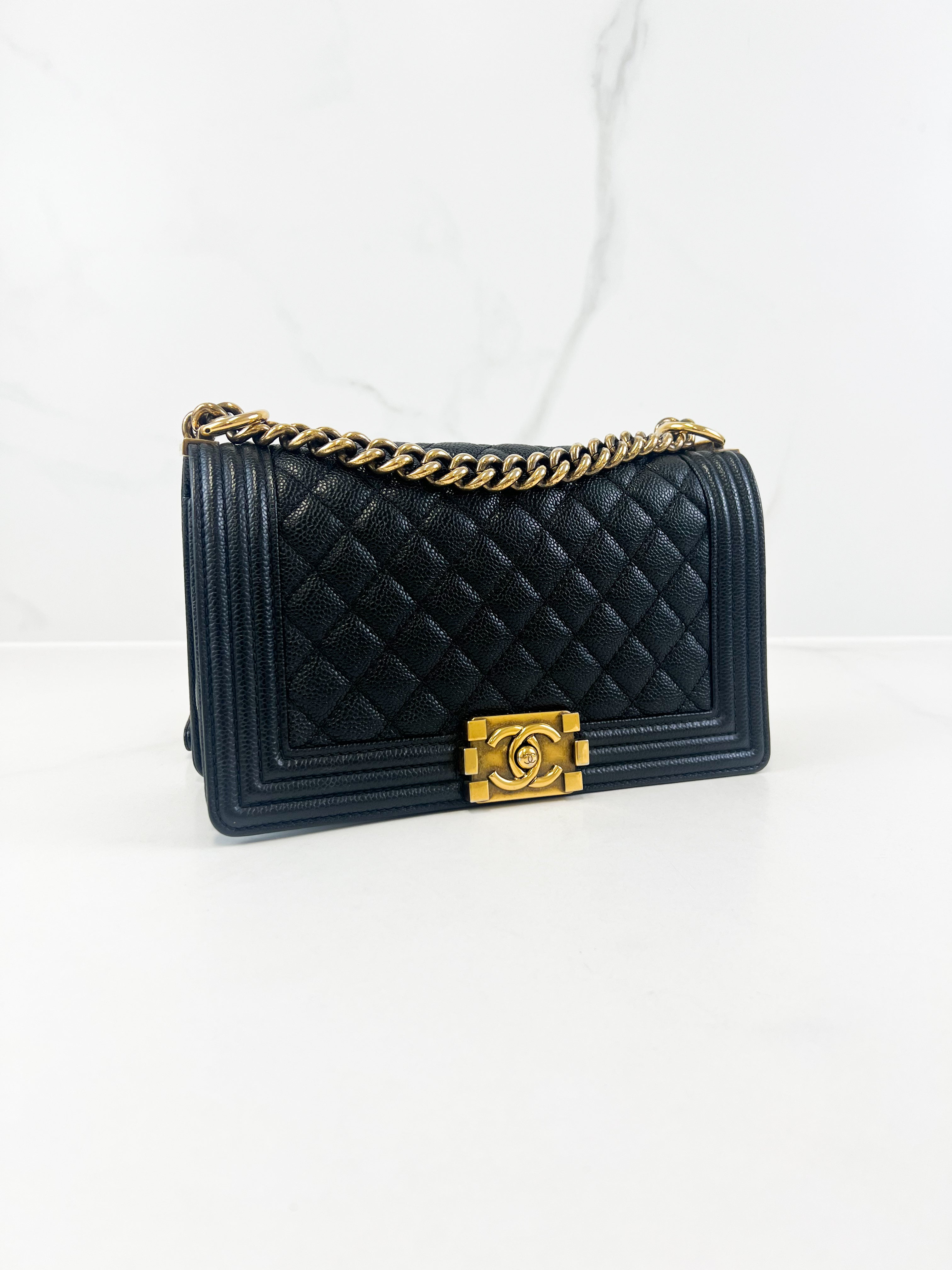 Chanel Old Medium Boy Bag with GHW