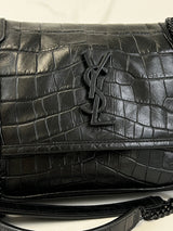 Saint Laurent Nikki Chain Bag in Crinkled Leather