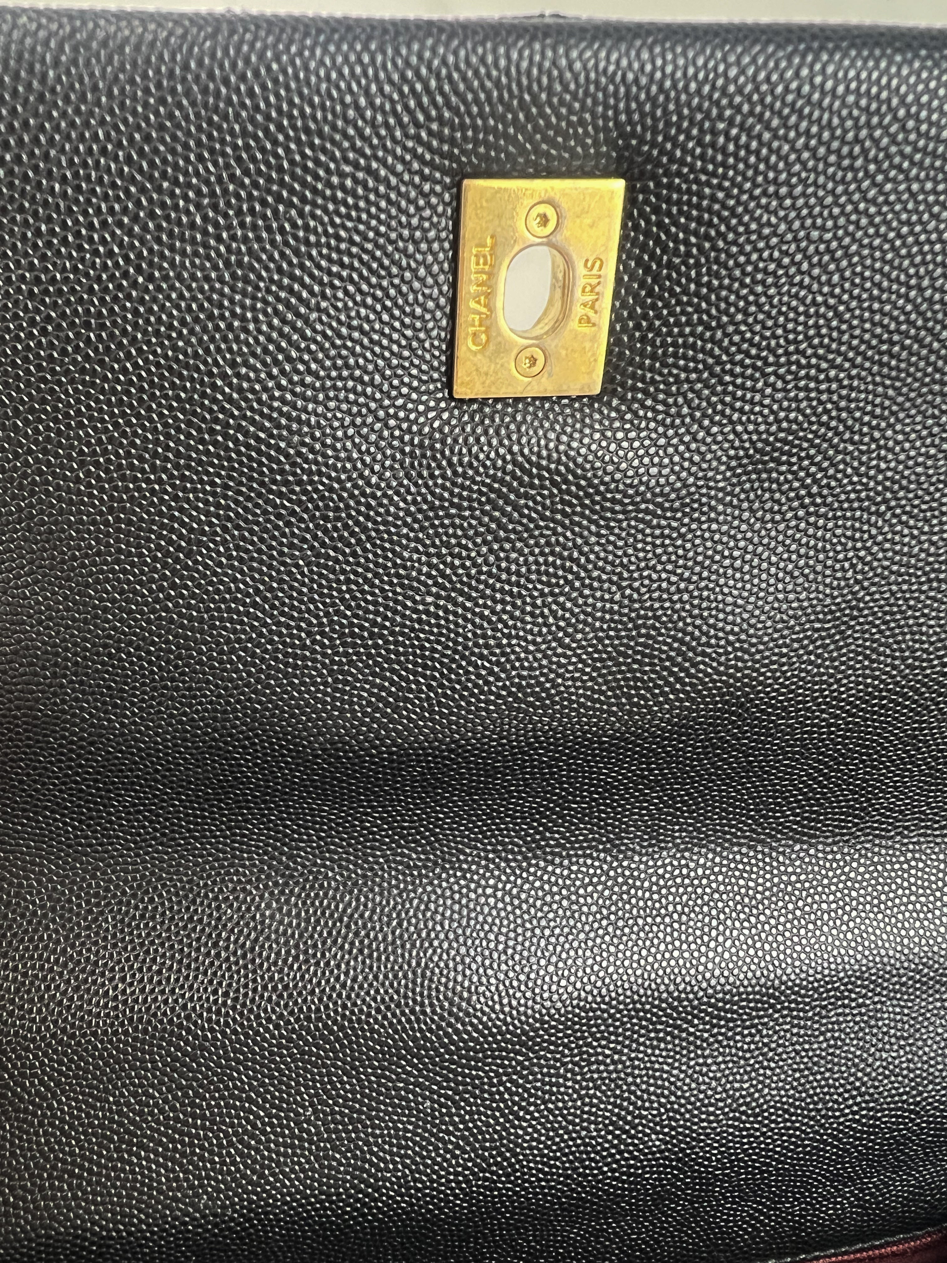 Chanel Medium Top Handle Coco in Black Caviar with GHW
