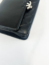 Chanel Black Calfskin CC WOC with SHW