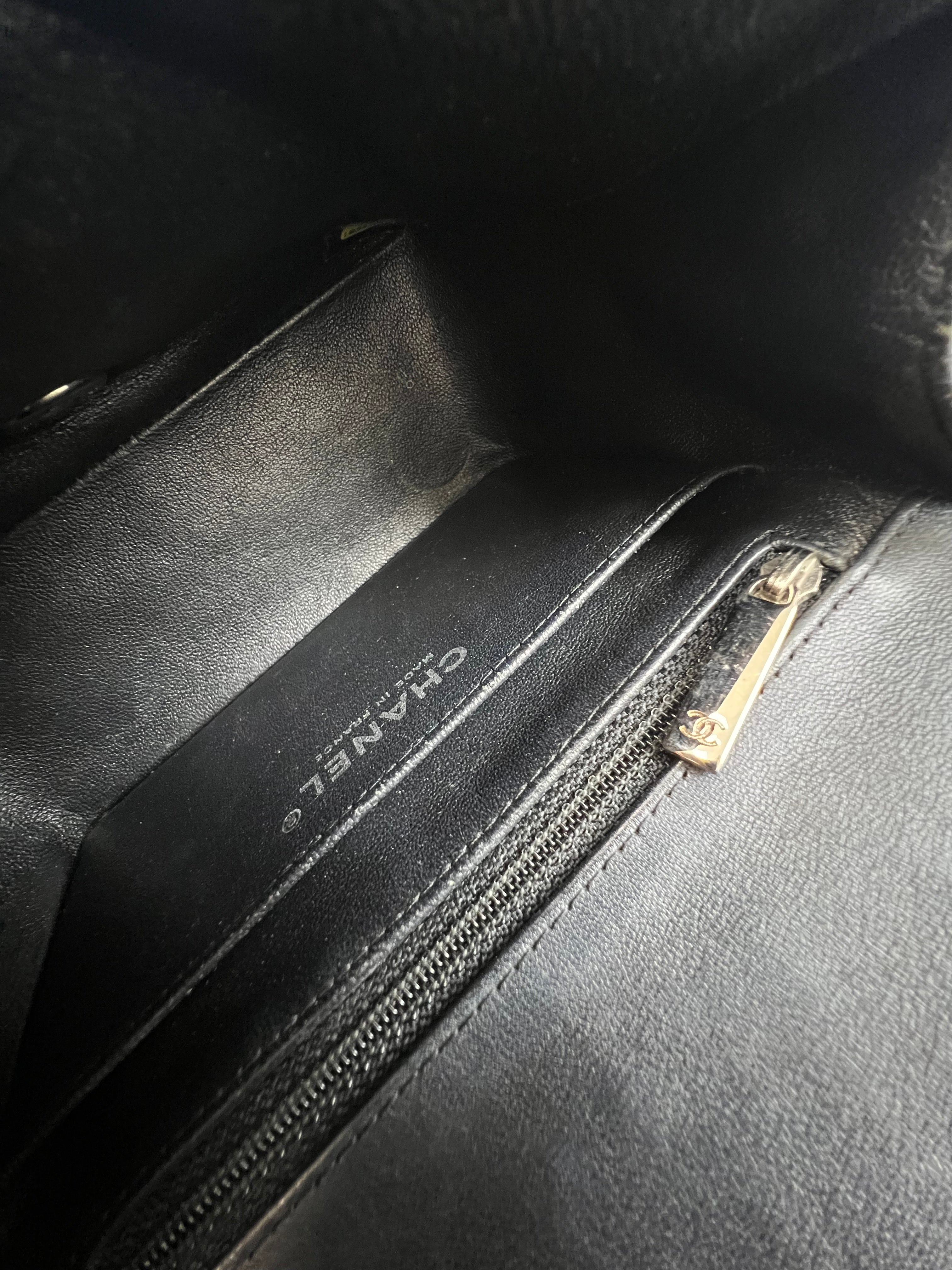 Chanel Patent Mini Square in Black with SHW