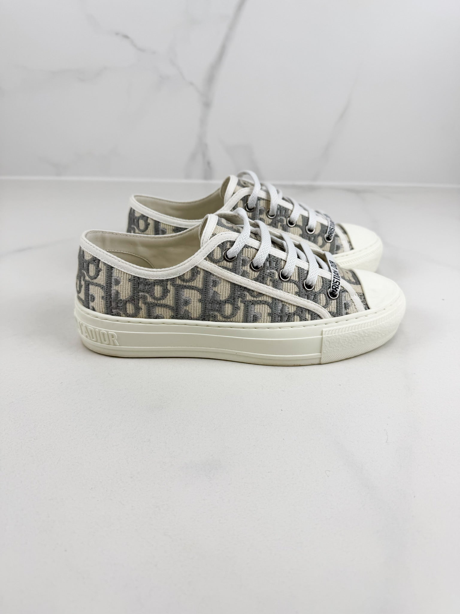 Christian Dior Walk'n'Dior Gray Dior Oblique Sneaker Size 35