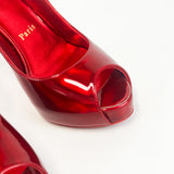 Christian Louboutin Red Hot Sling Alta Chick 120 Size 38