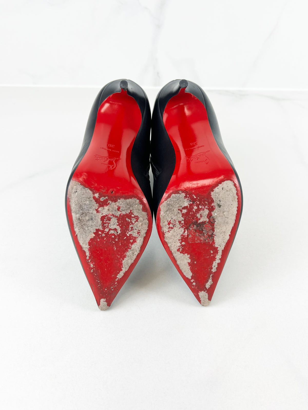 Christian Louboutin So Kate Booty 110mm Calf Leather Ankle Boot Size 38