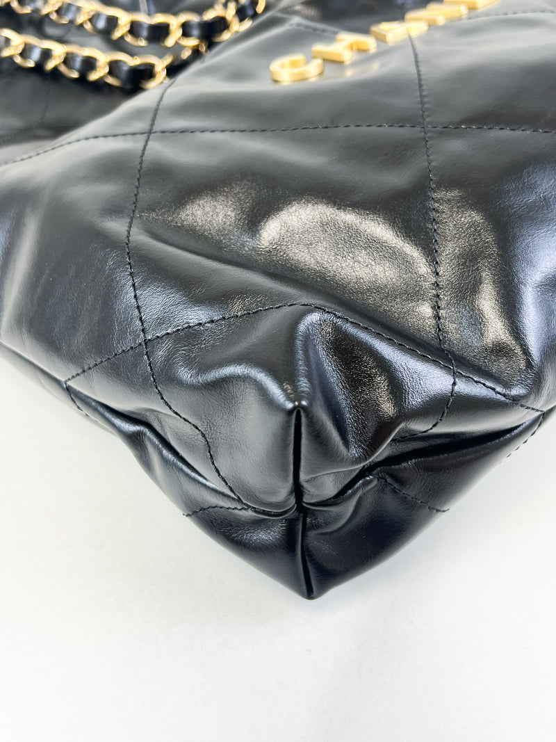 Chanel Shiny Quilted Medium 22