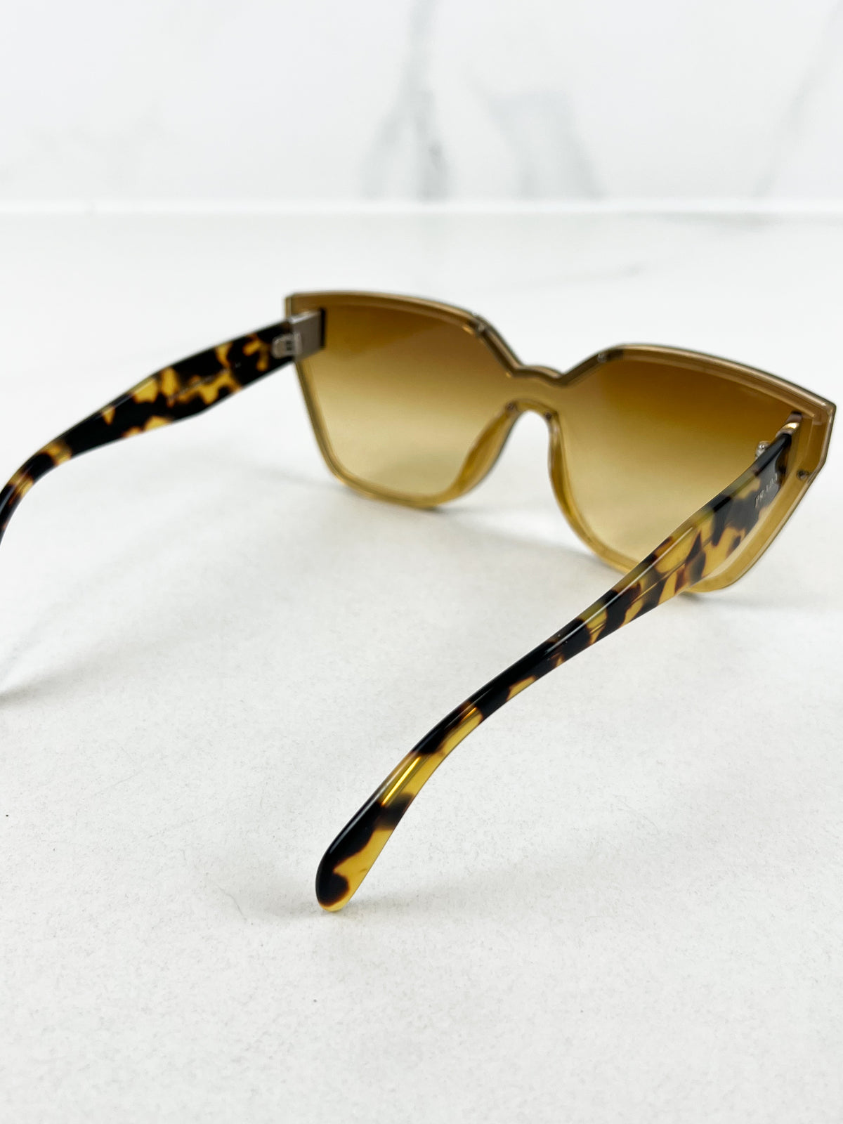 Prada Cat-Eye Beige Havana Sunglasses SPR 16T