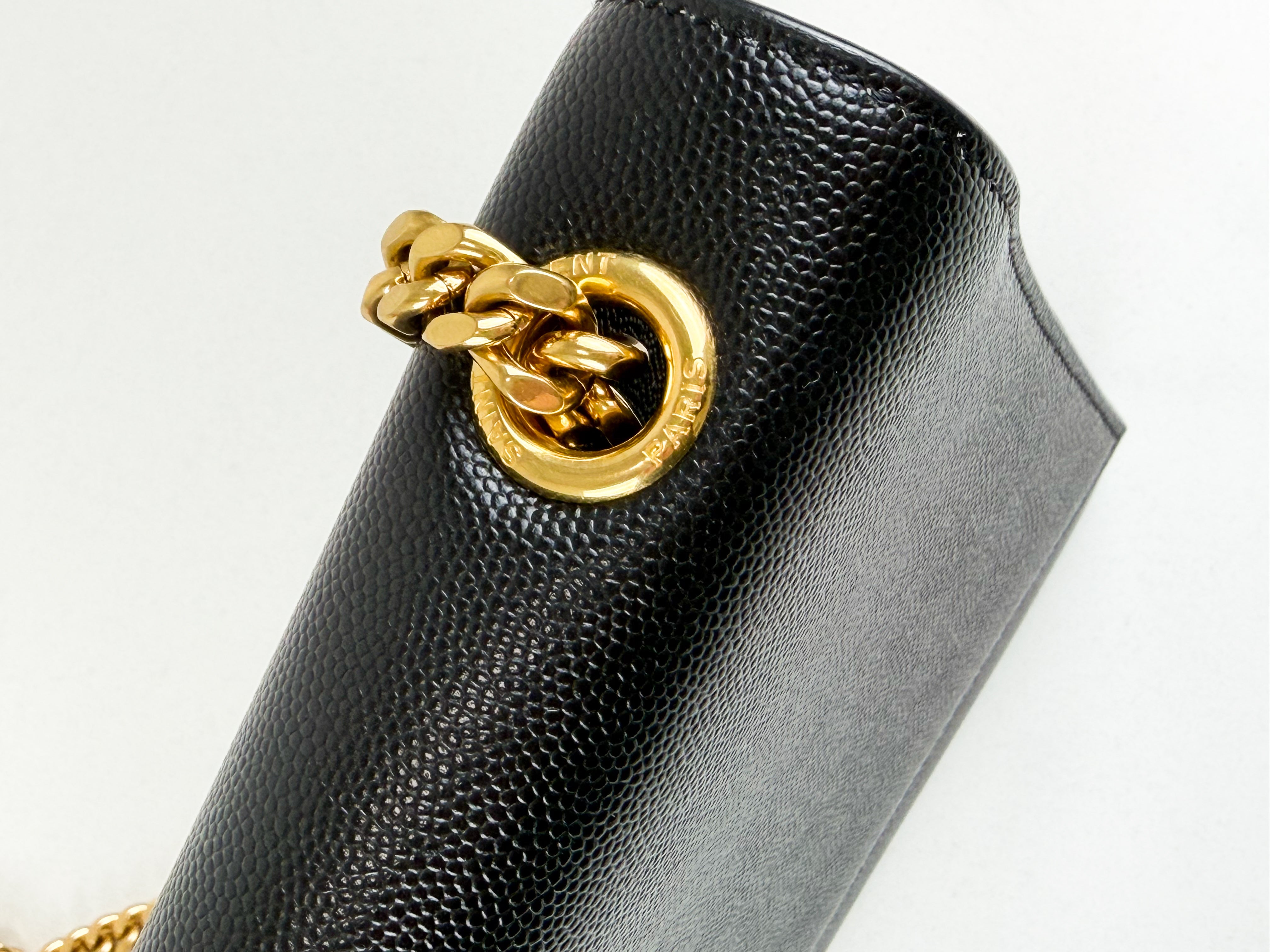 Saint Laurent Black Kate Large Chain Bag with GHW