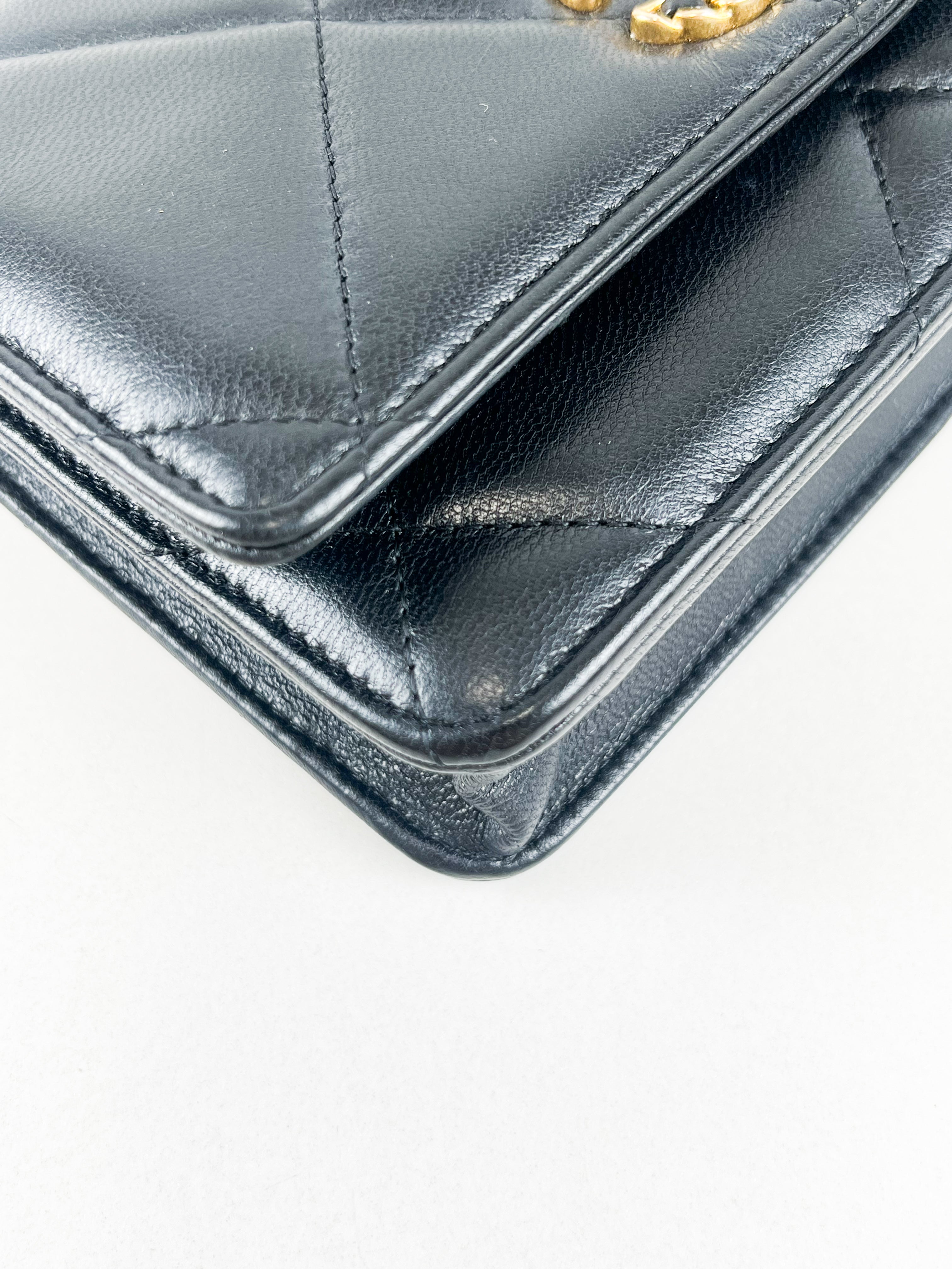 Chanel 19 Wallet on Chain WOC in Lambskin Leather