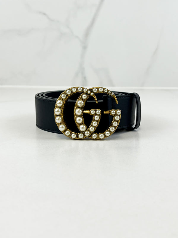 Gucci GG Pearl Belt 40mm Size 95