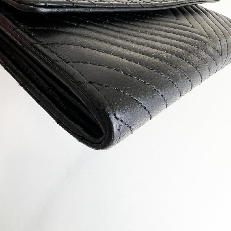 Chanel Chevron Black Wallet