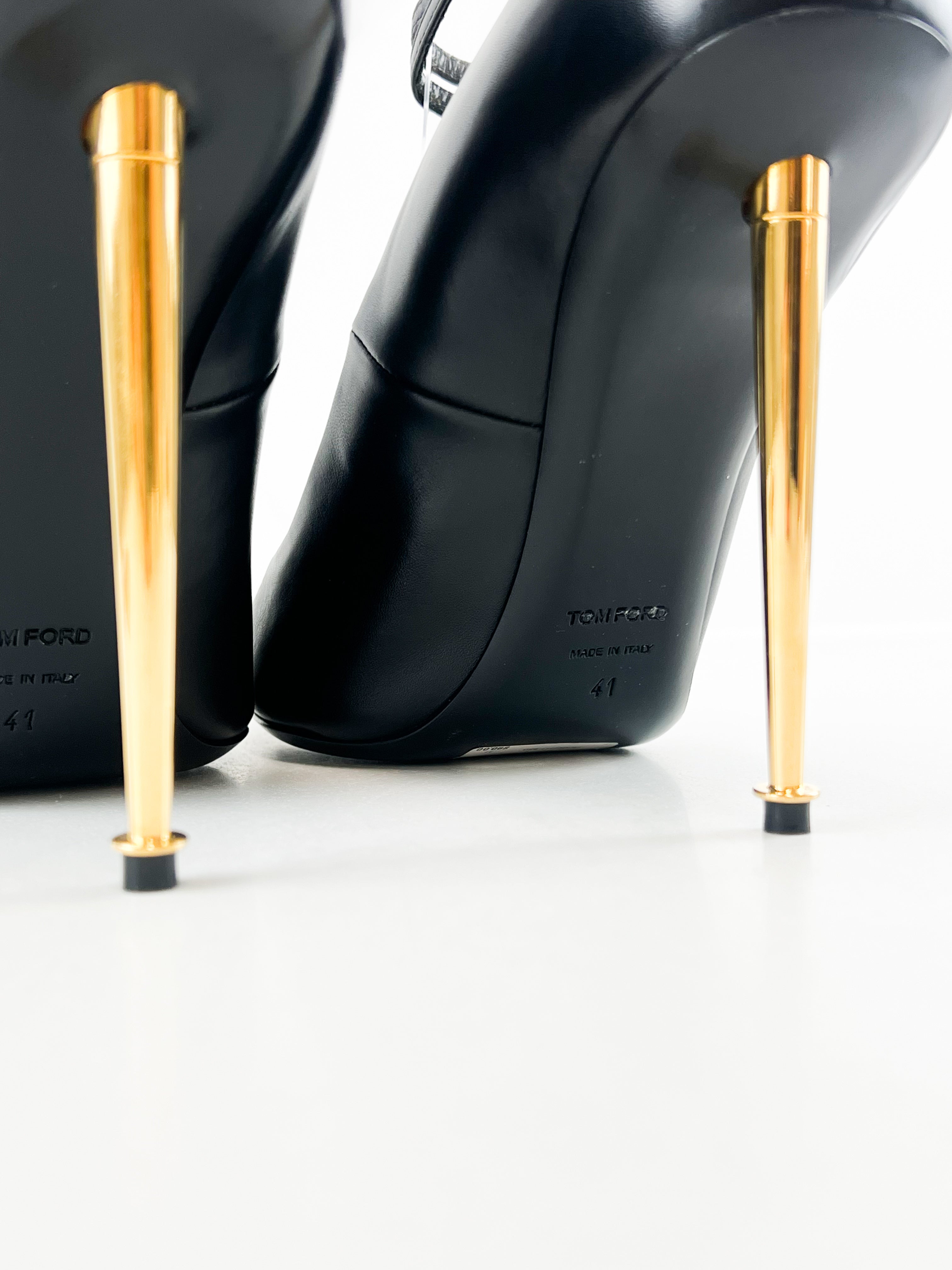 Tom Ford Padlock Leather Pumps Size 41