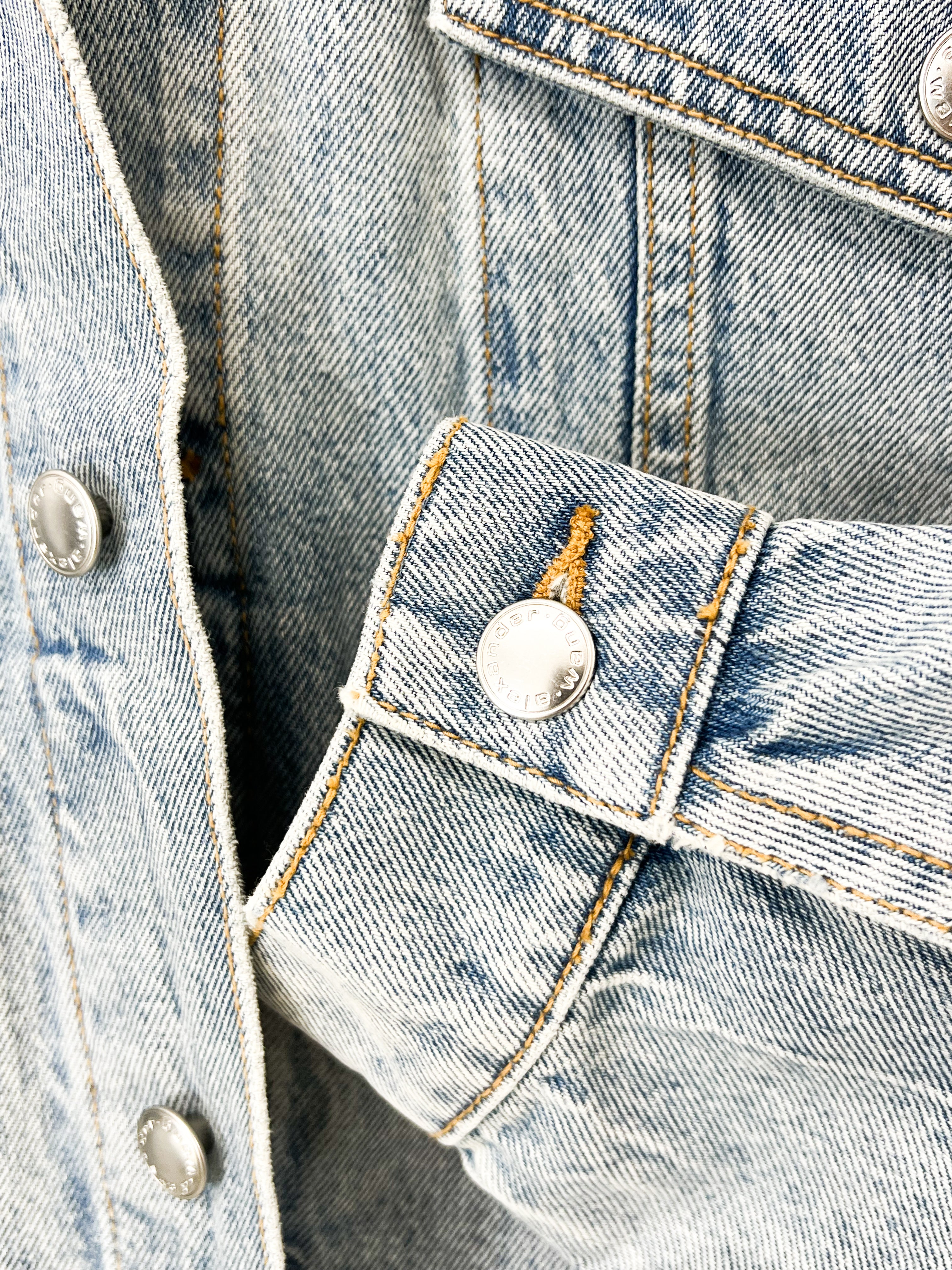 Alexander Wang Regen Indigo Denim Clip Trucker Jacket