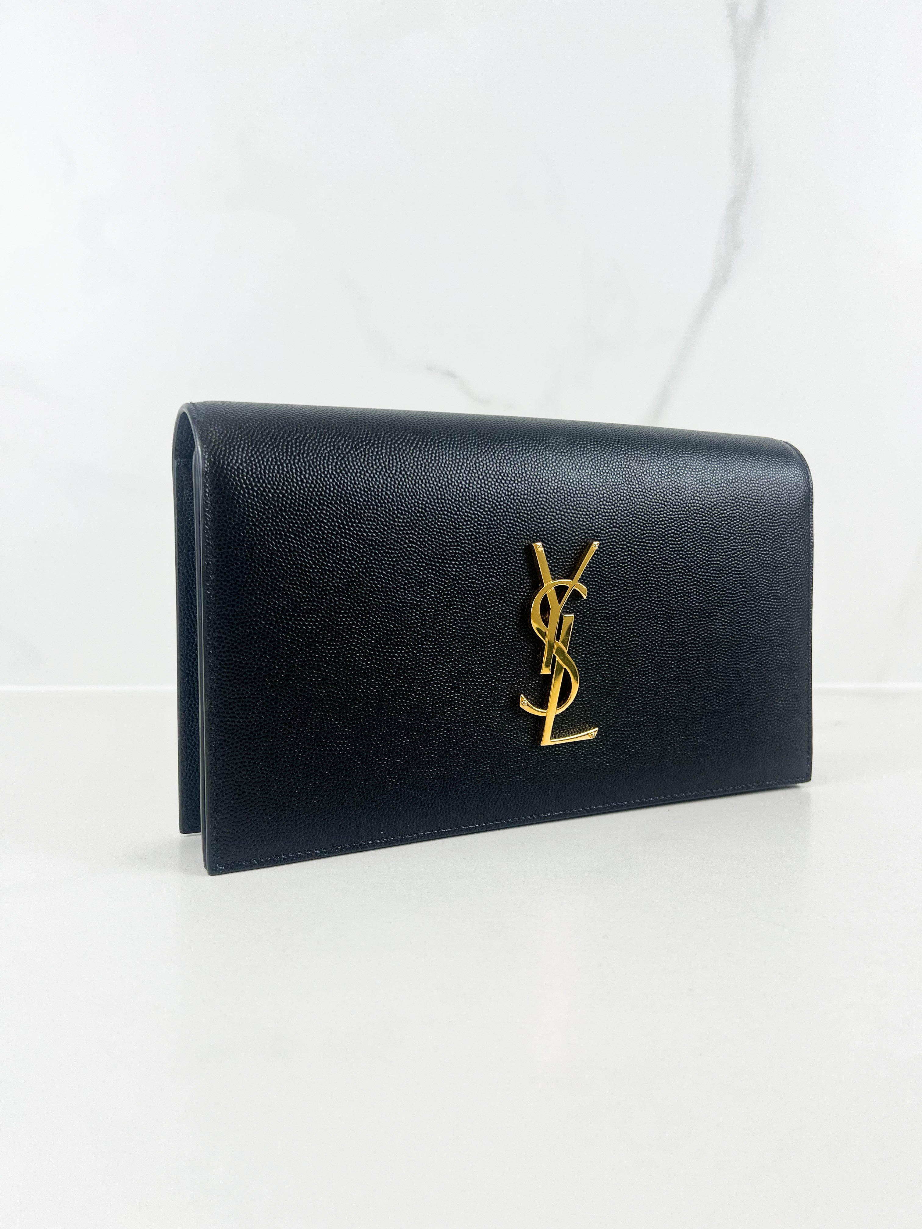 Saint Laurent Black Clutch GHW