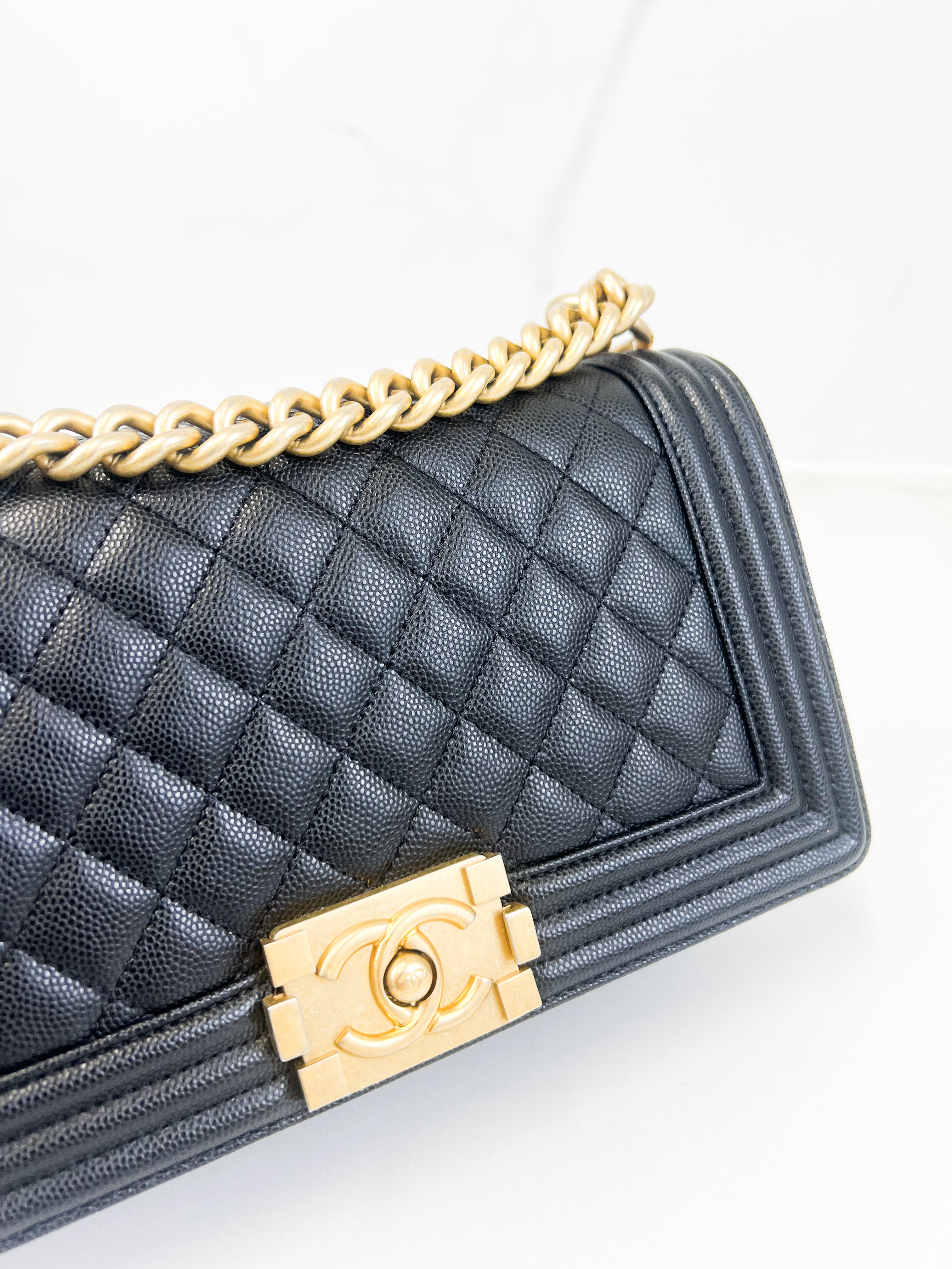 Chanel Old Medium Boy Bag with GHW