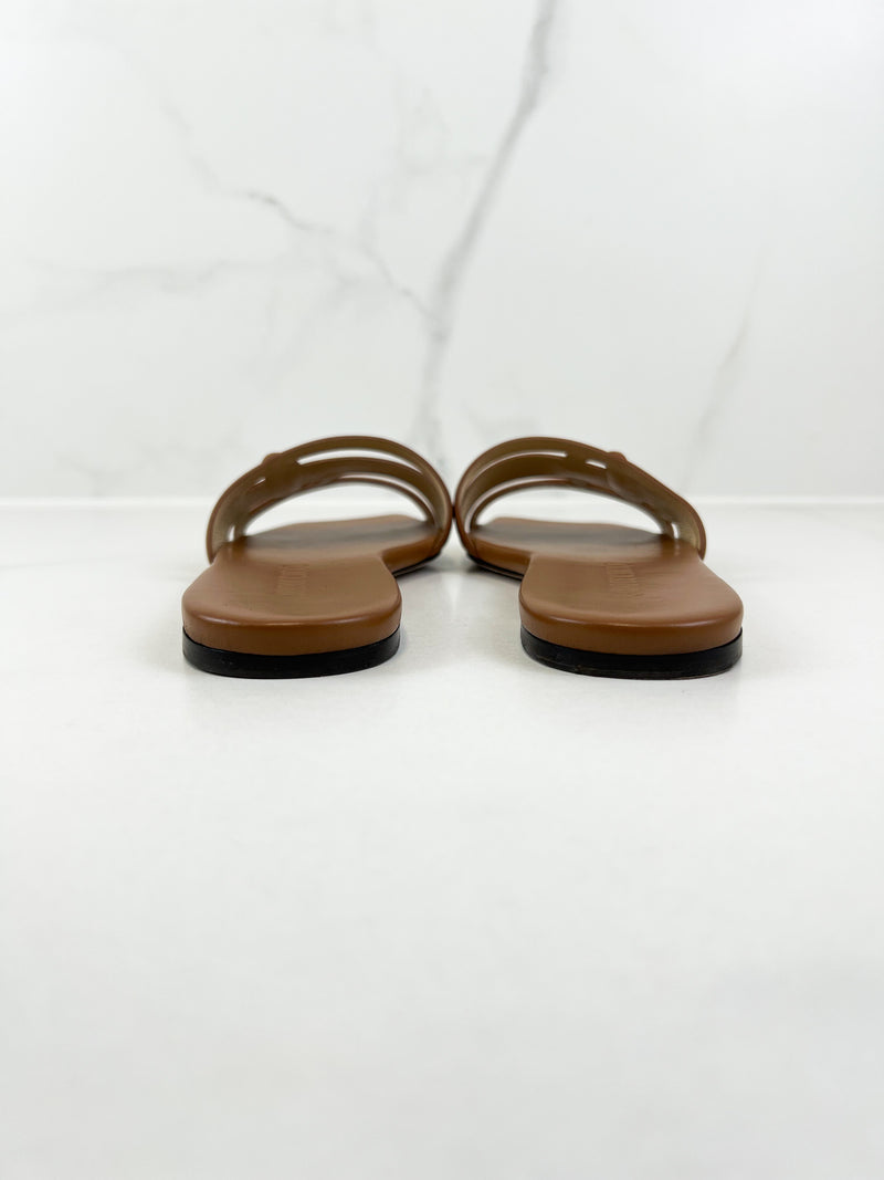Jimmy Choo Logo Patch Open Sandal Size 37
