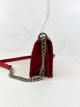 Christian Dior Red Small Diorama Shoulder Bag SHW