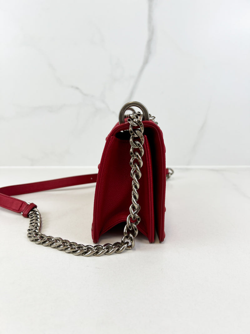 Christian Dior Red Small Diorama Shoulder Bag SHW