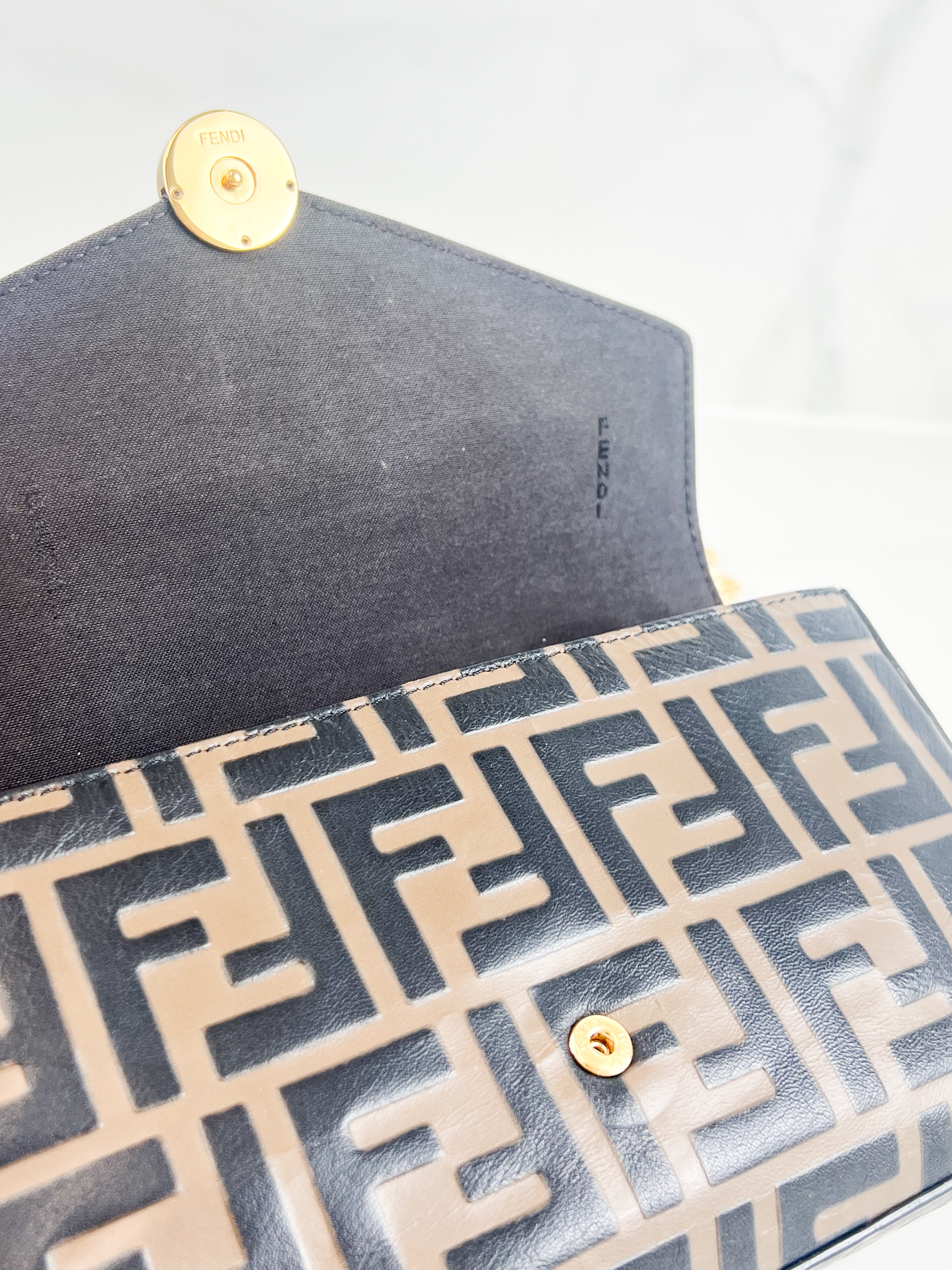 Fendi F Wallet on Chain with Pouch