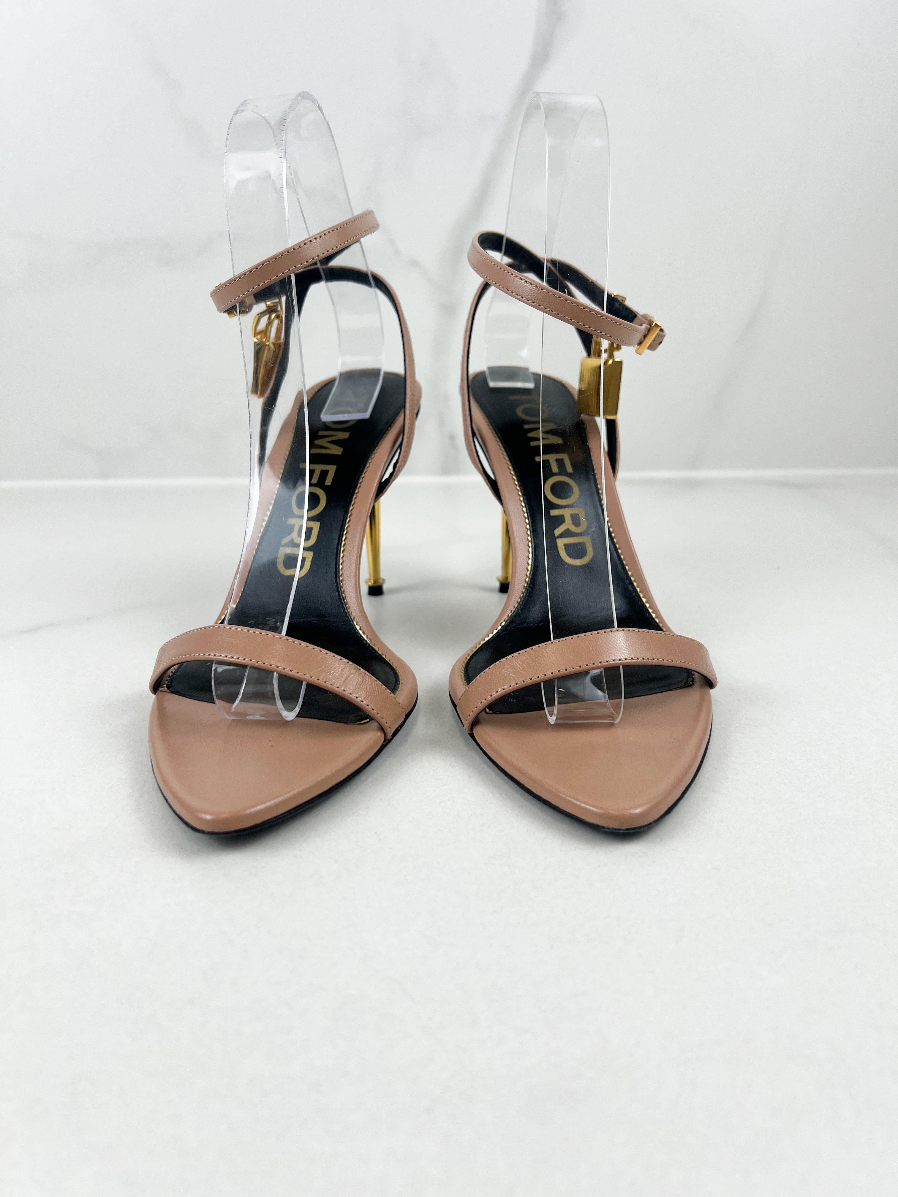 Tom Ford Nude Padlock Sandal Size 39