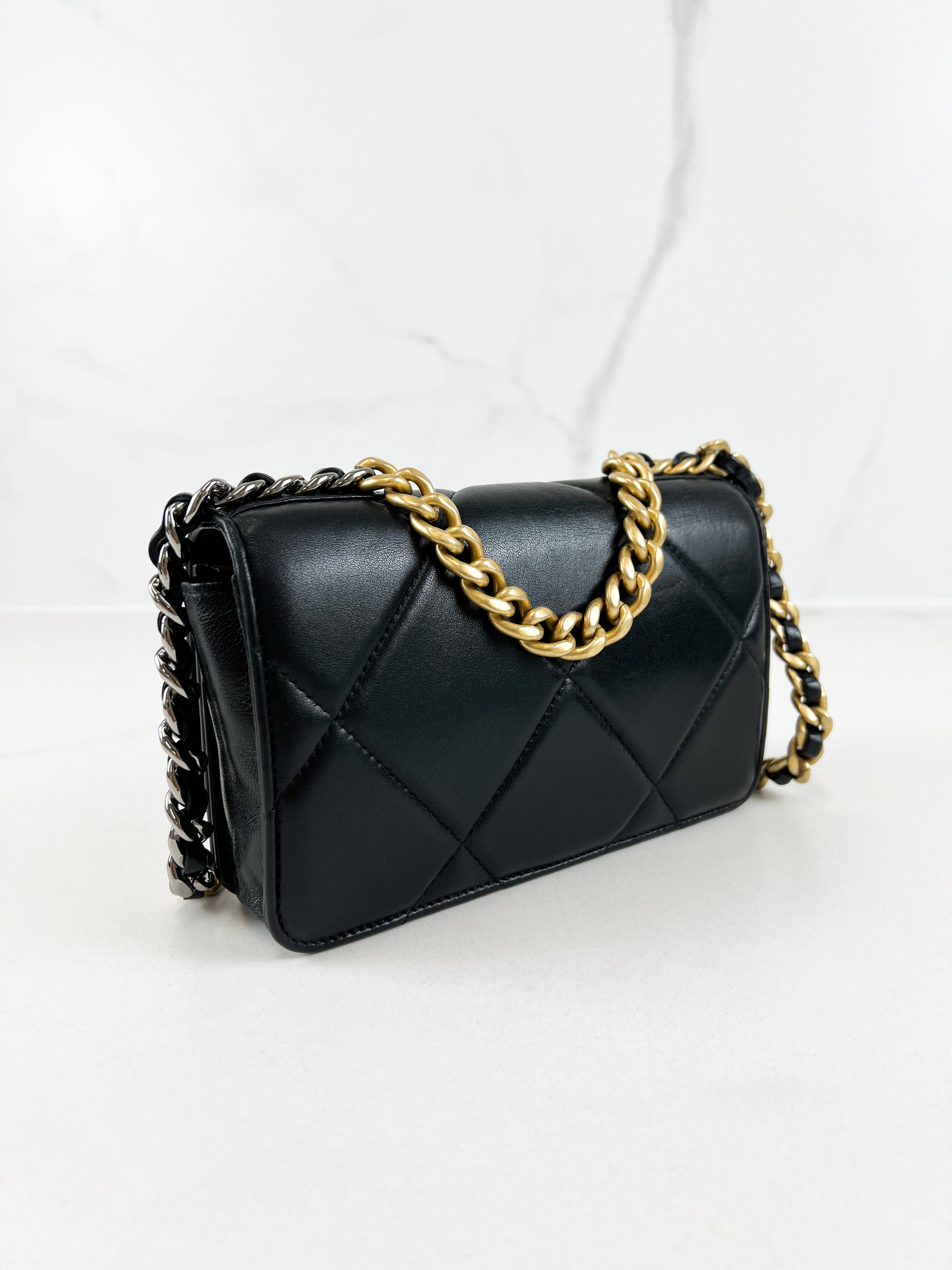 Chanel 19 Wallet on Chain WOC in Lambskin Leather