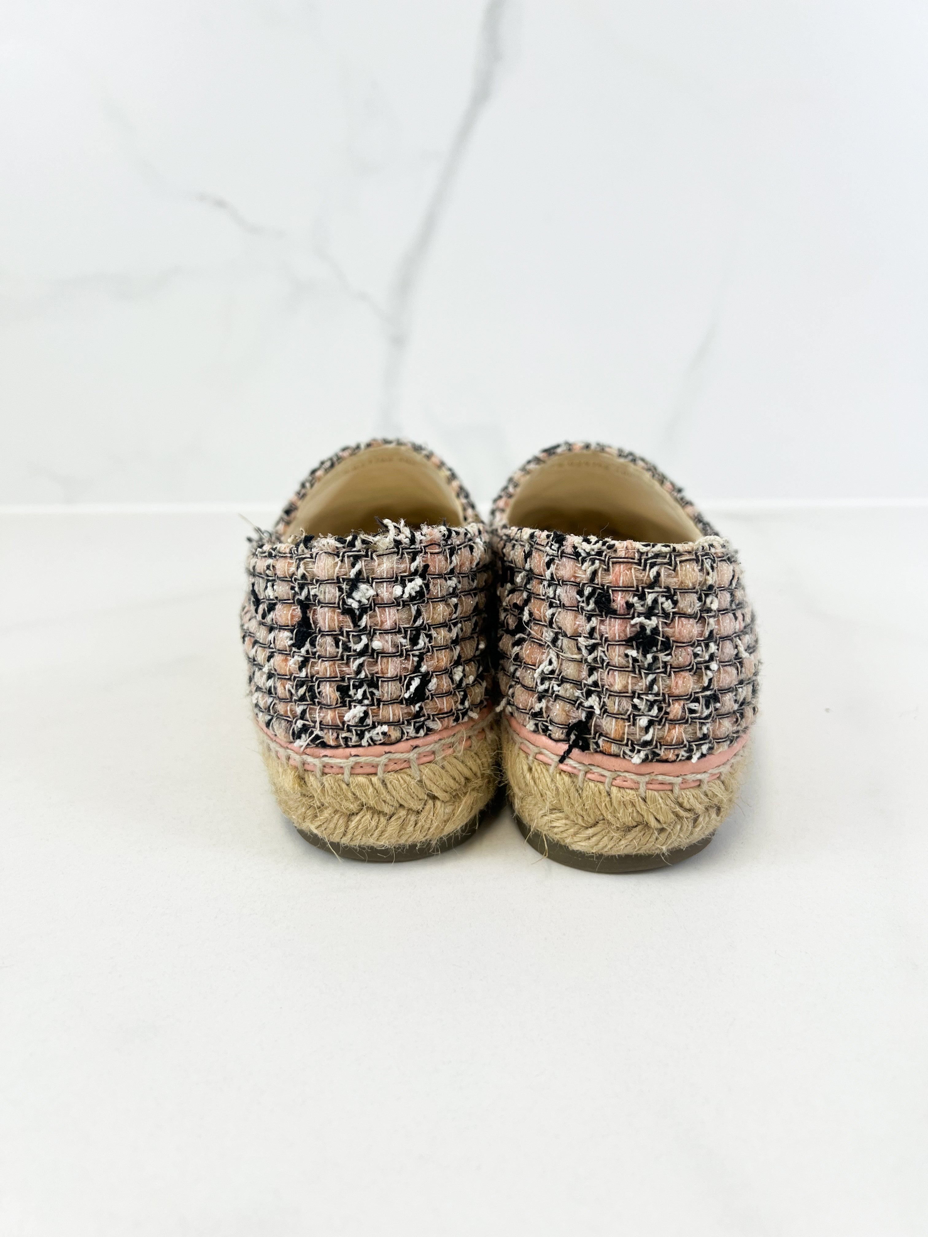 Chanel CC Tweed Espadrille Size 40