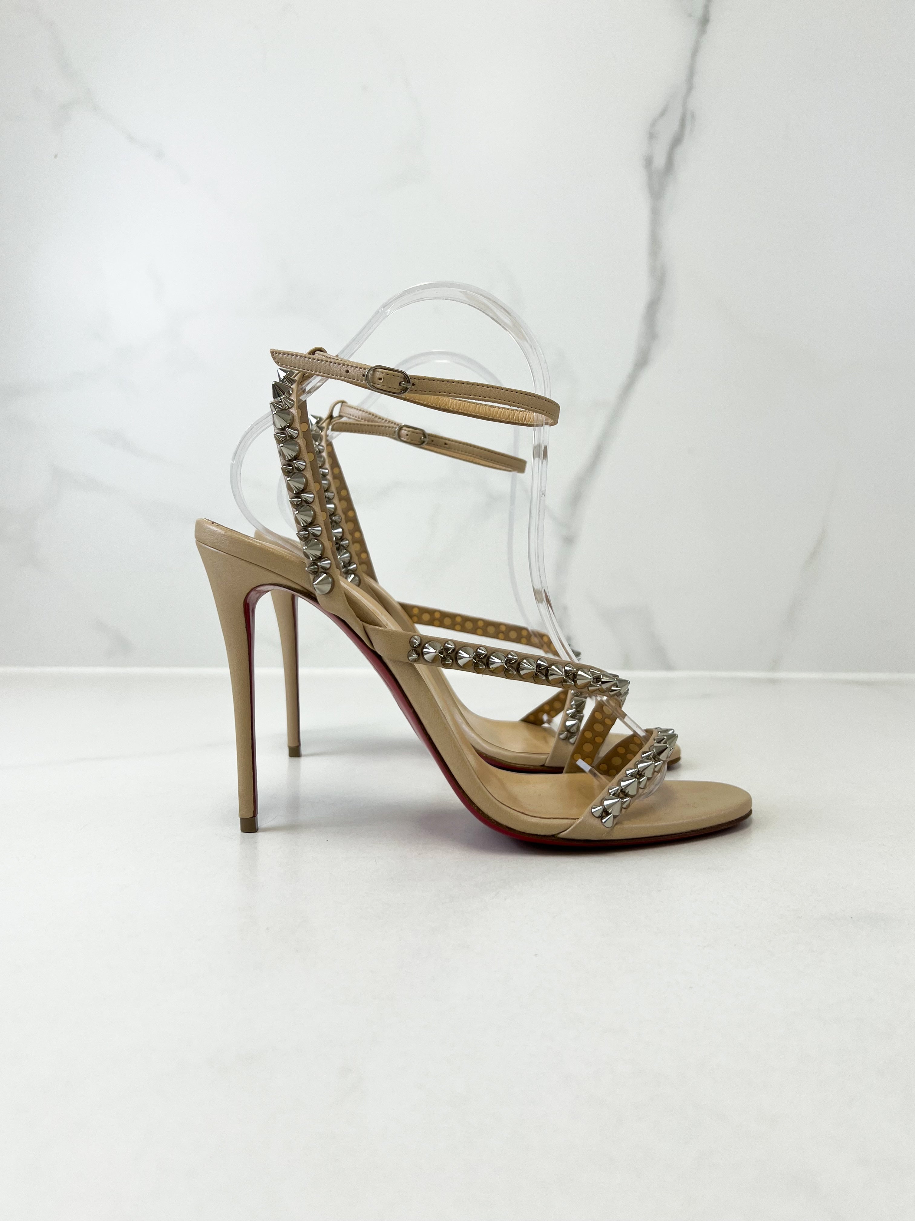 Christian Louboutin So Spike 100 Nude Size 39.5