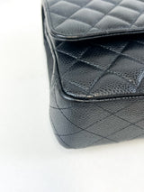 Chanel CC Medium Caviar Black Classic Double Flap Shoulder Bag