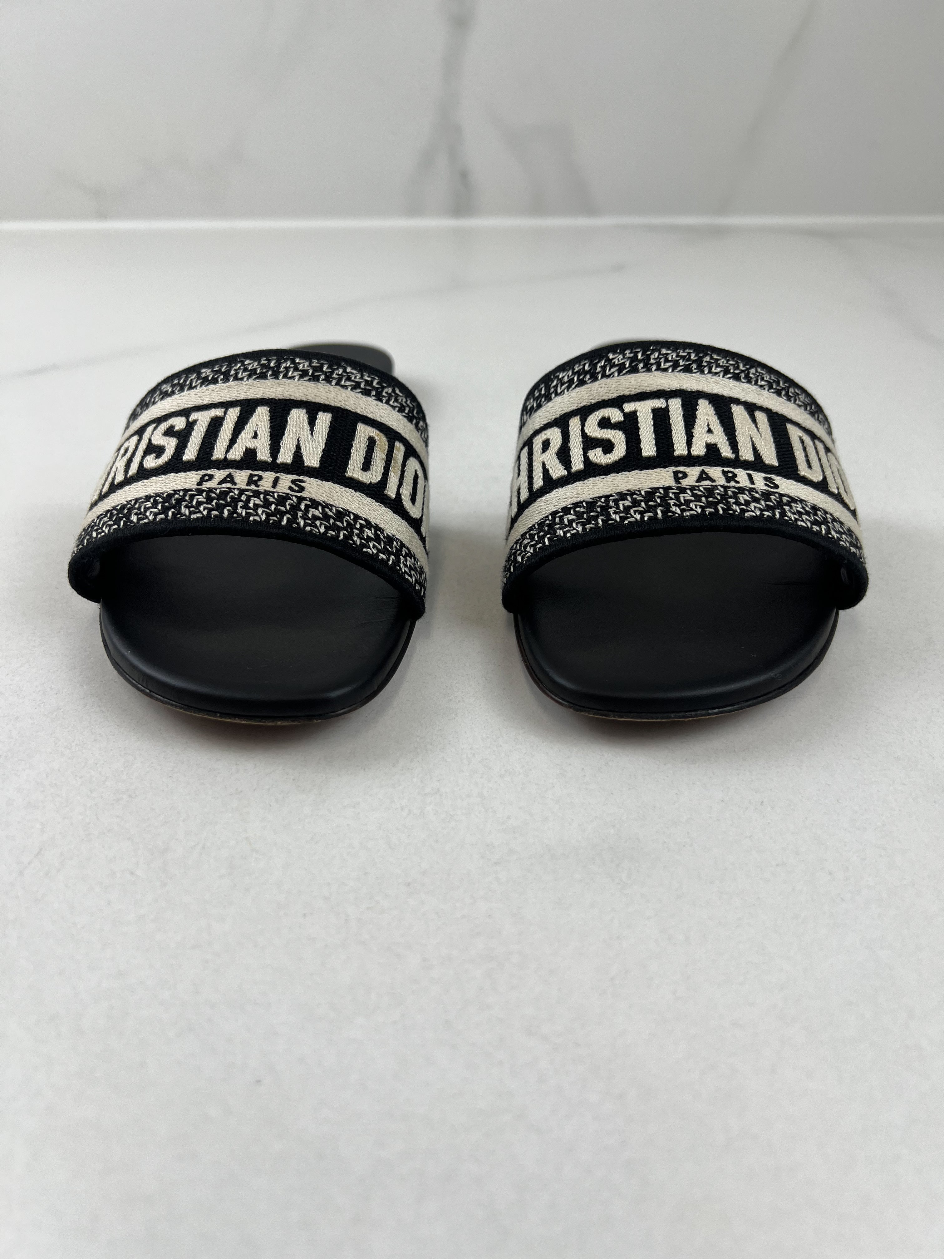Christian Dior Dway Slides Size 37.5