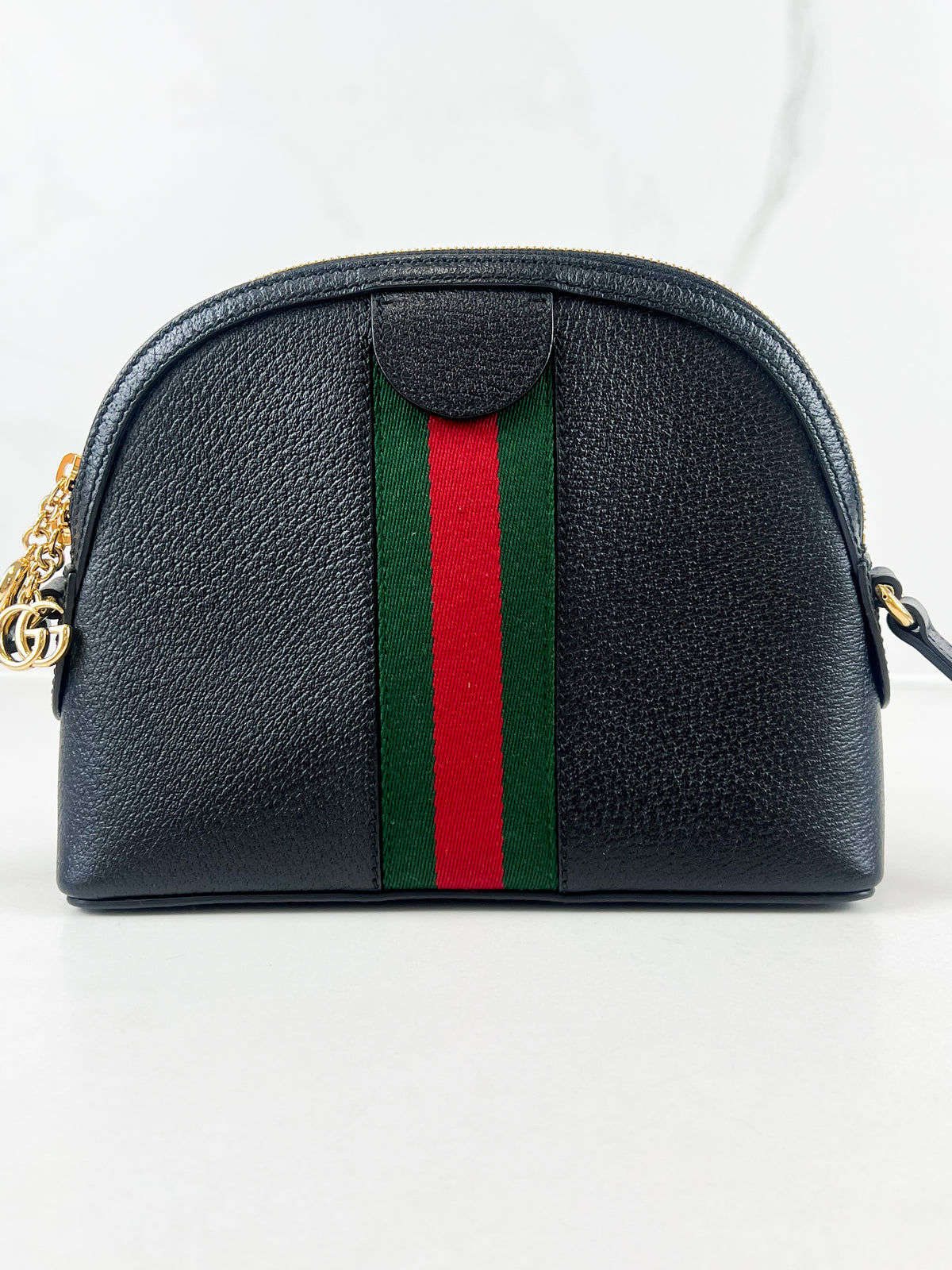 Gucci Ophidia Web Dome Small Crossbody Bag in Black