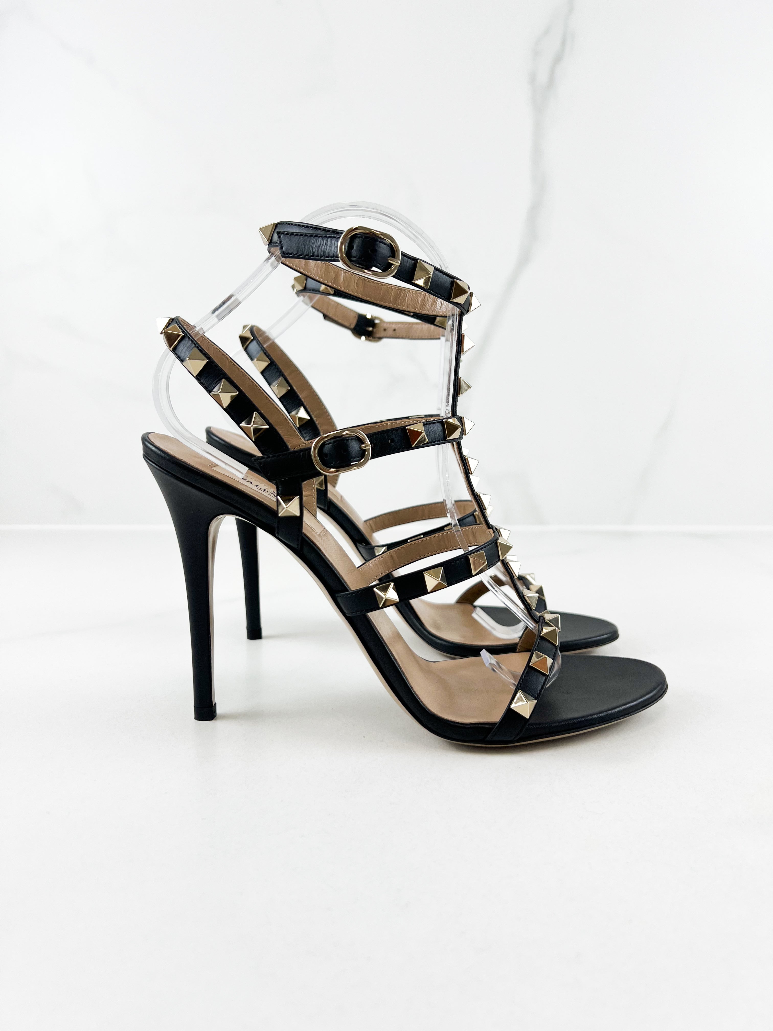Valentino Rockstud Leather Sandals Size 39