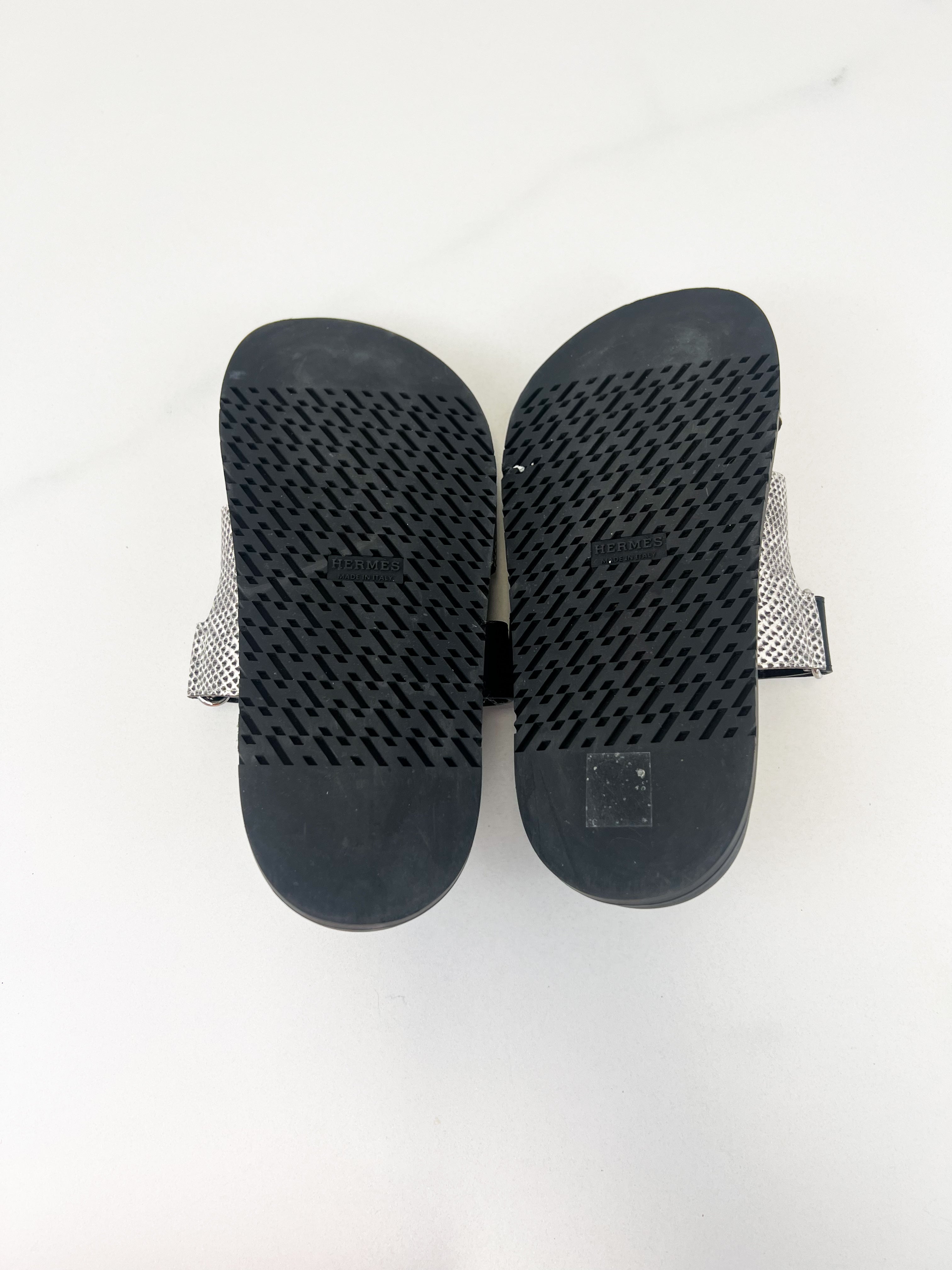 Hermes Lizard Ombre Chypre Sandal Size 39