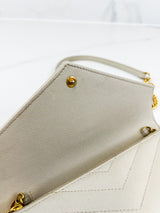Saint Laurent Bone Cassandre Envelope WOC
