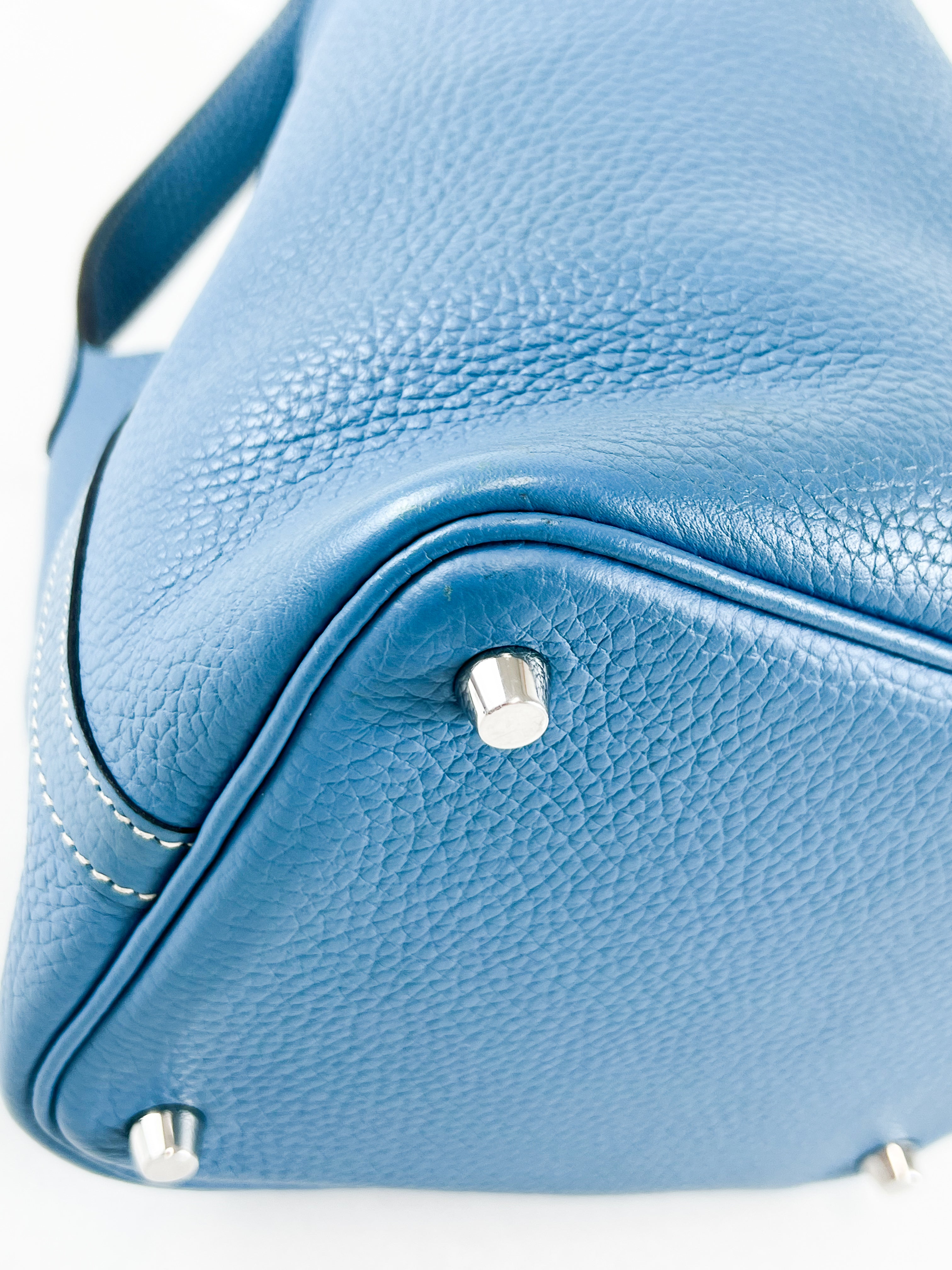 Hermes Picotin 18 in Bleu Jean Clemence Leather