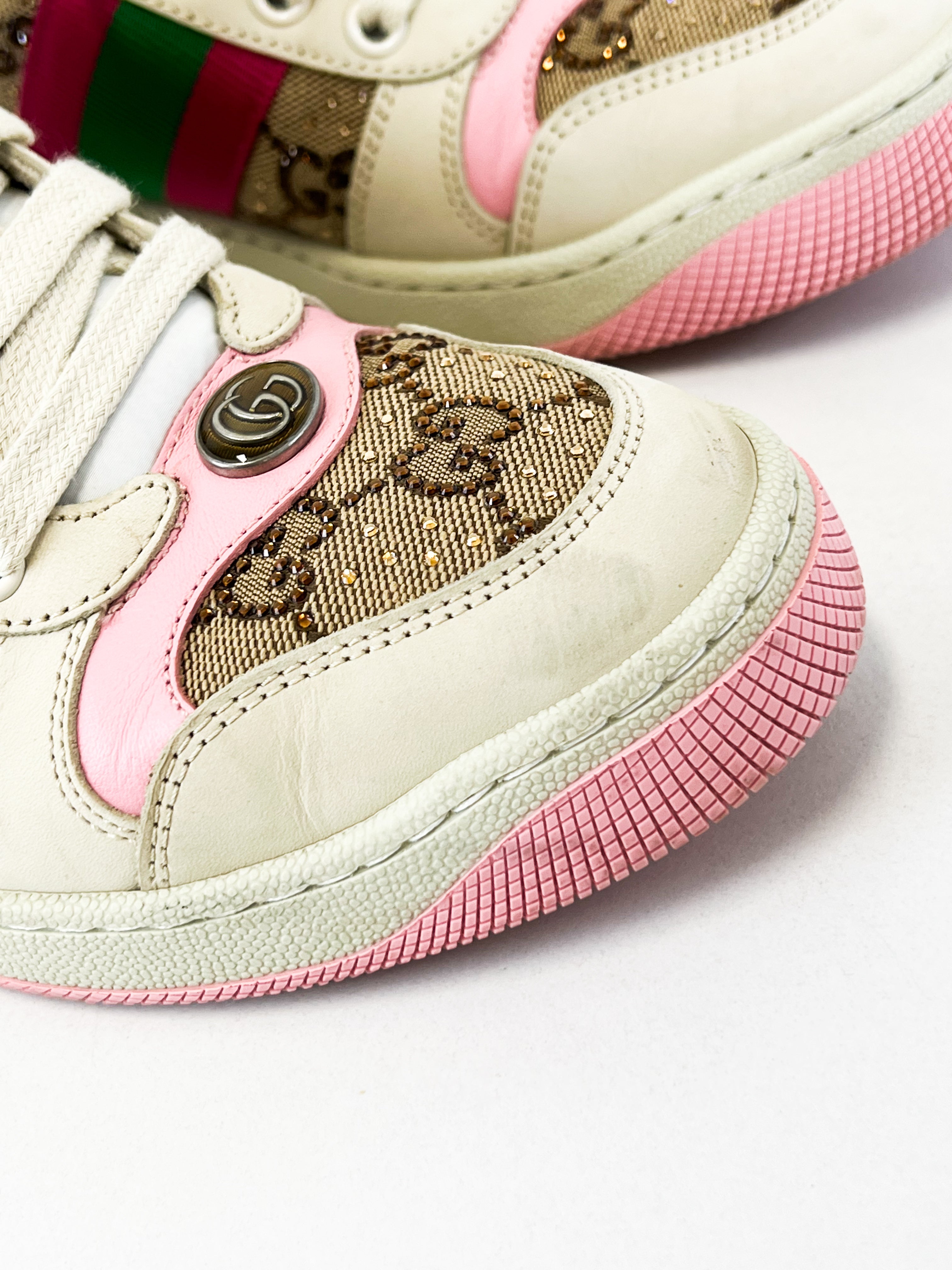 Gucci Screener Sneaker with Crystals Size 37