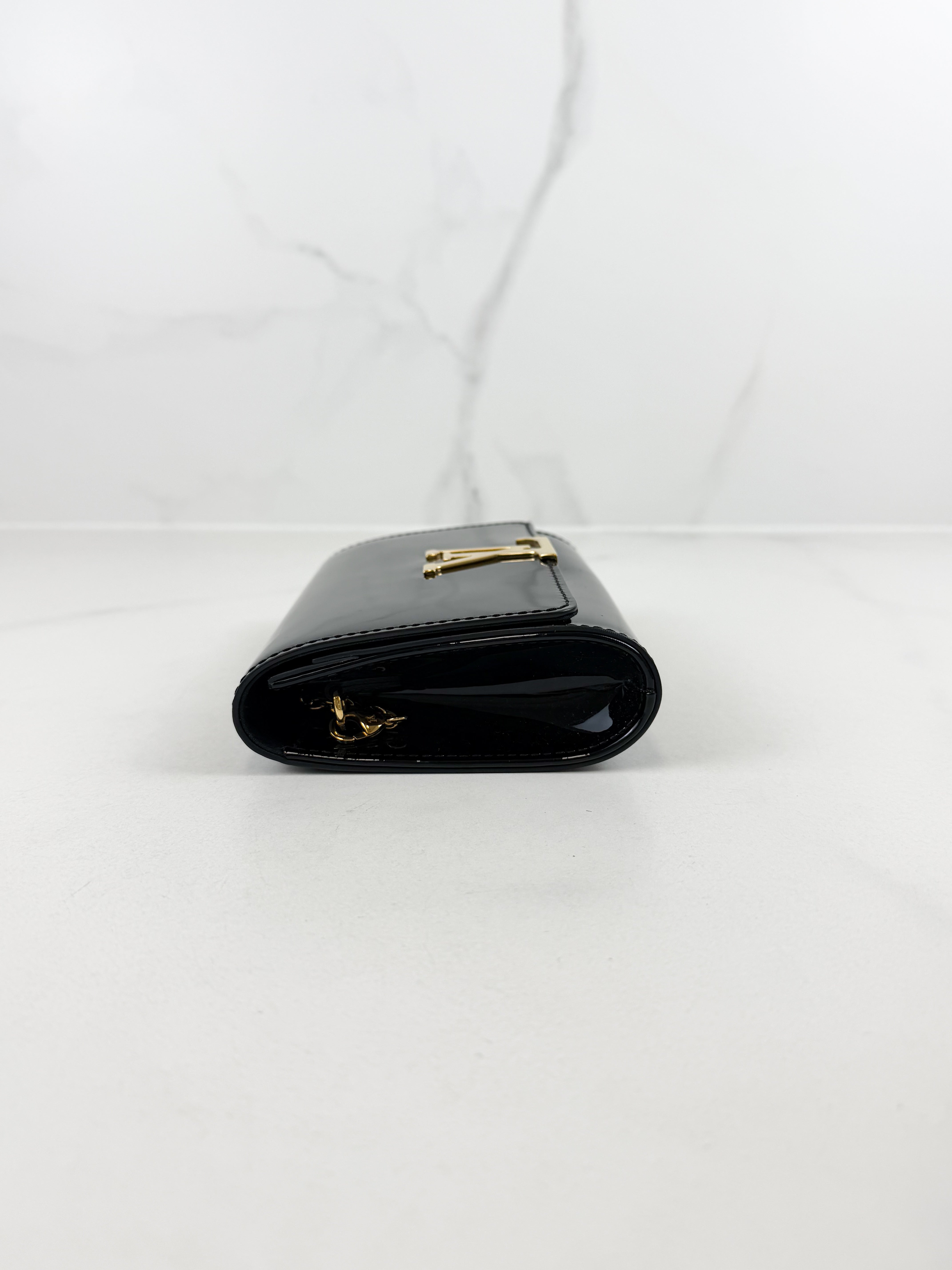 Louis Vuitton Patent Black St Louise Chain Bag