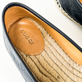 Gucci Leather GG Espadrille Size 38