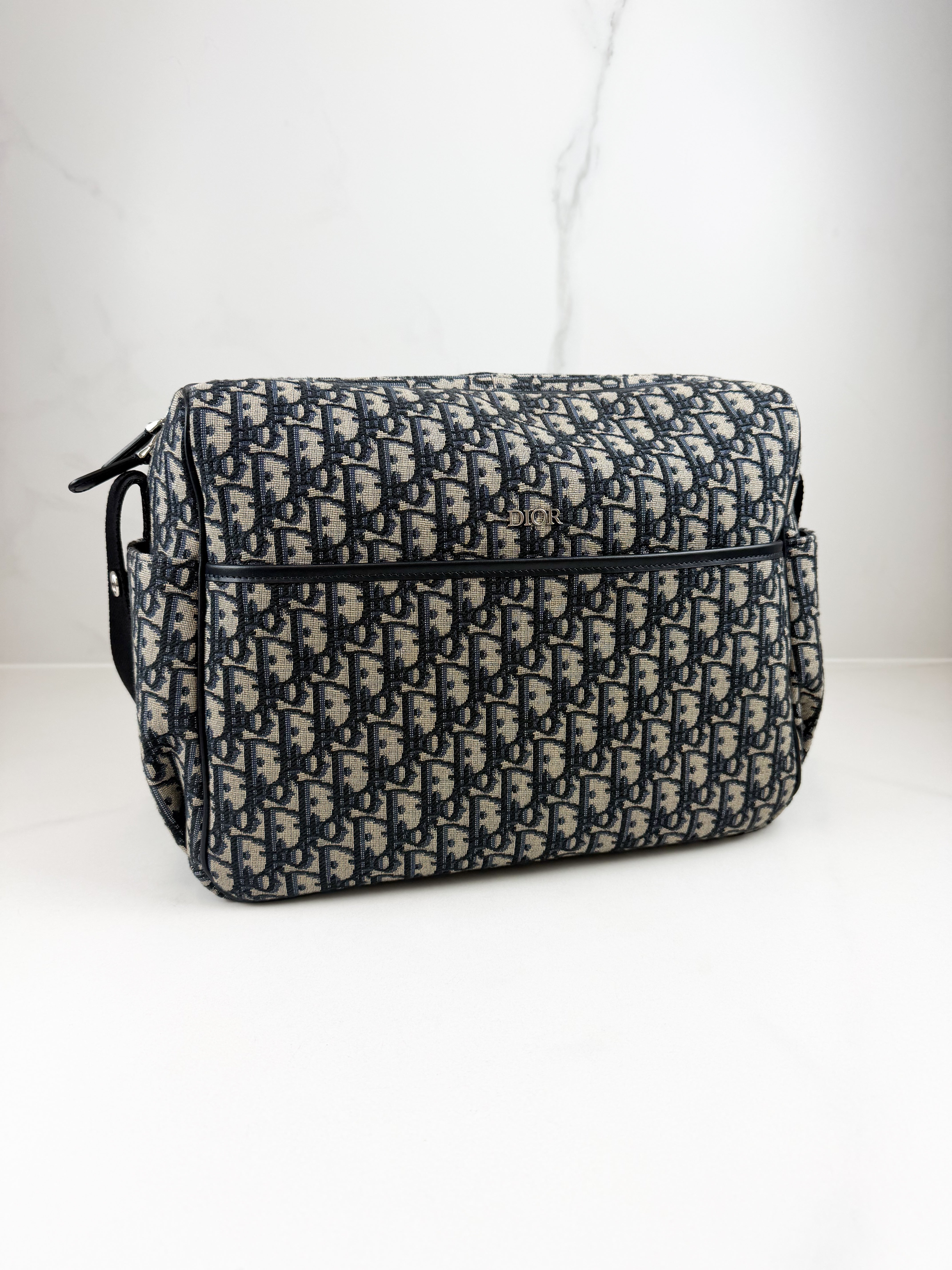 Christian Dior Beige & Black Oblique Changing Bag