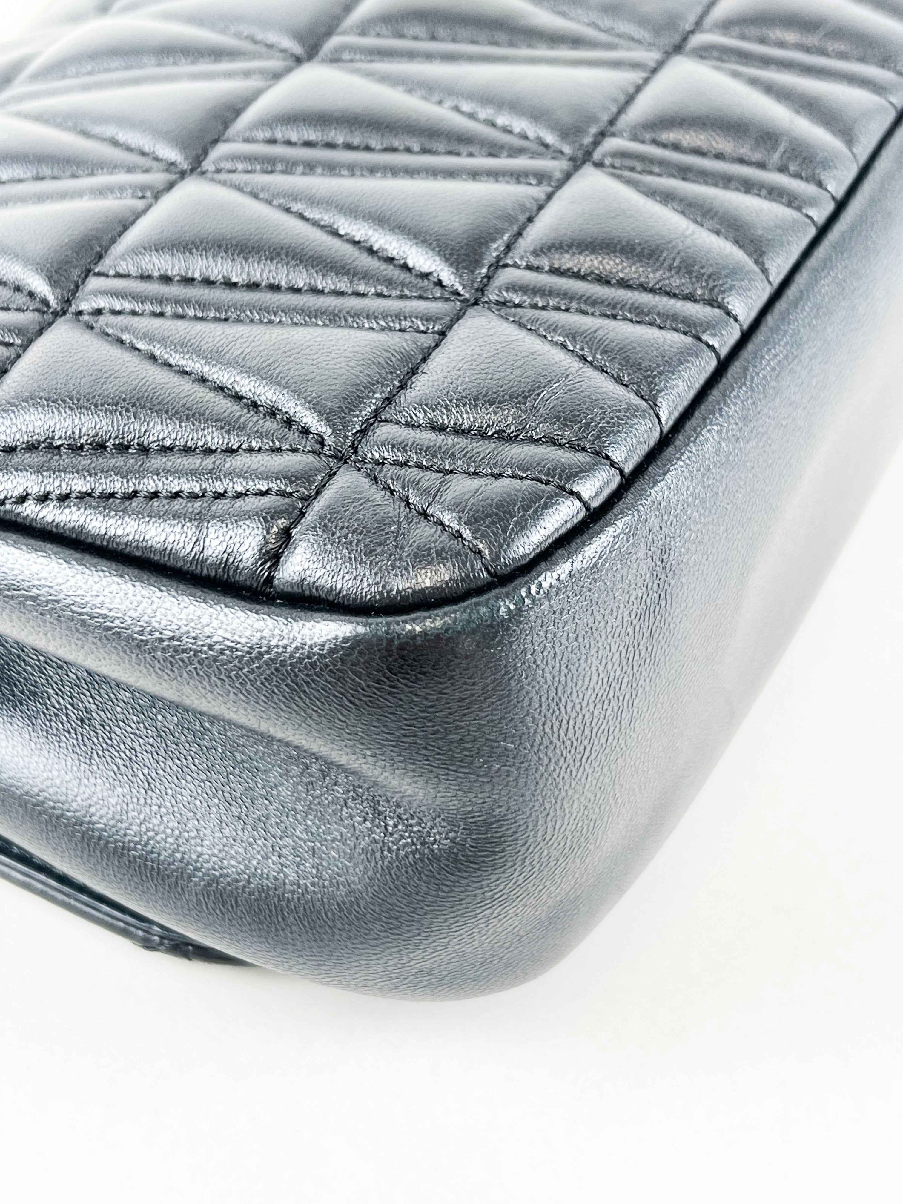 Versace Black Virtus Shoulder Bag with GHW