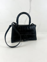 Balenciaga Black on Black Croc XS Hourglass