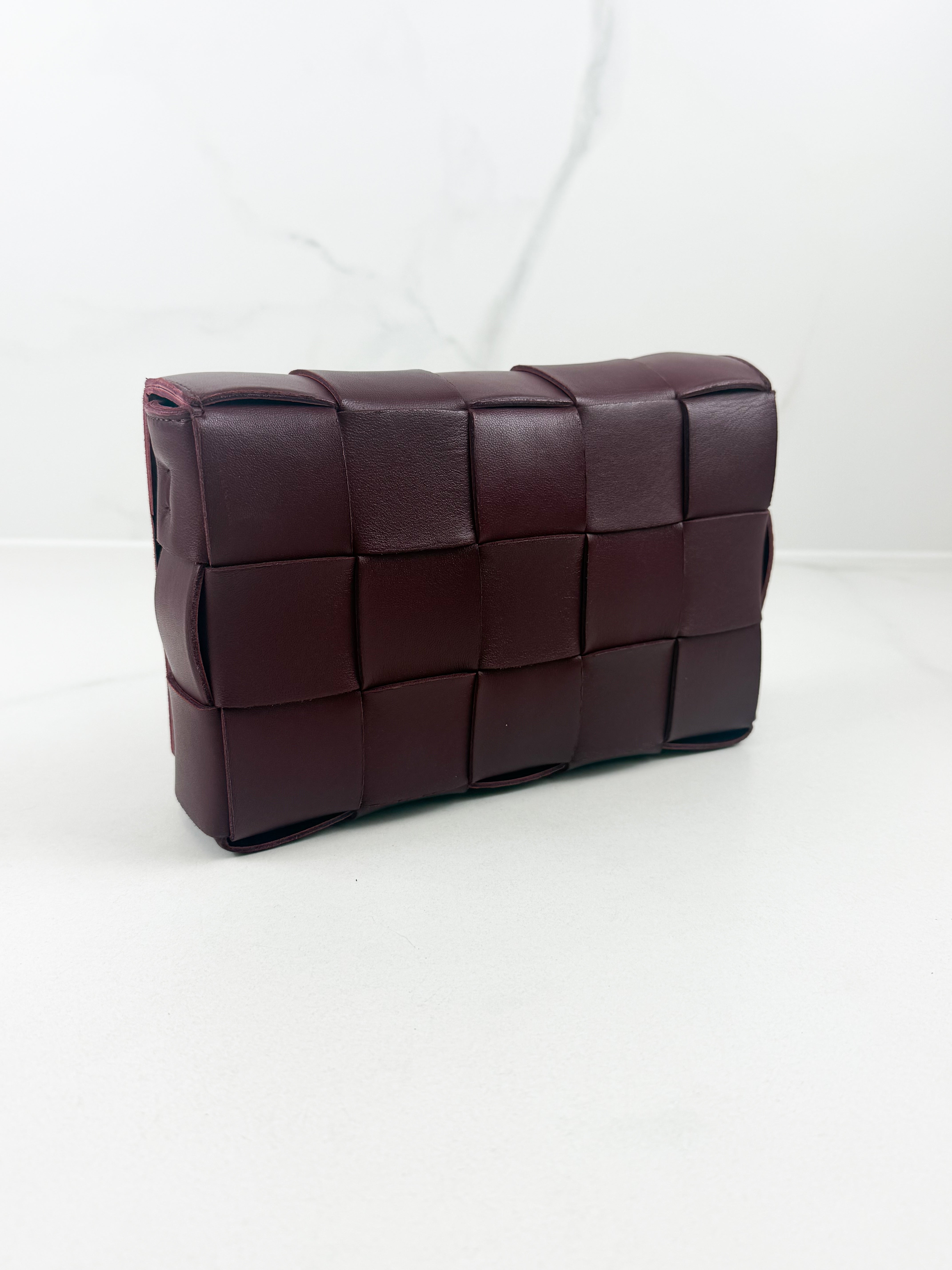 Bottega Veneta Cassette Bag in Bordeaux Wine Red