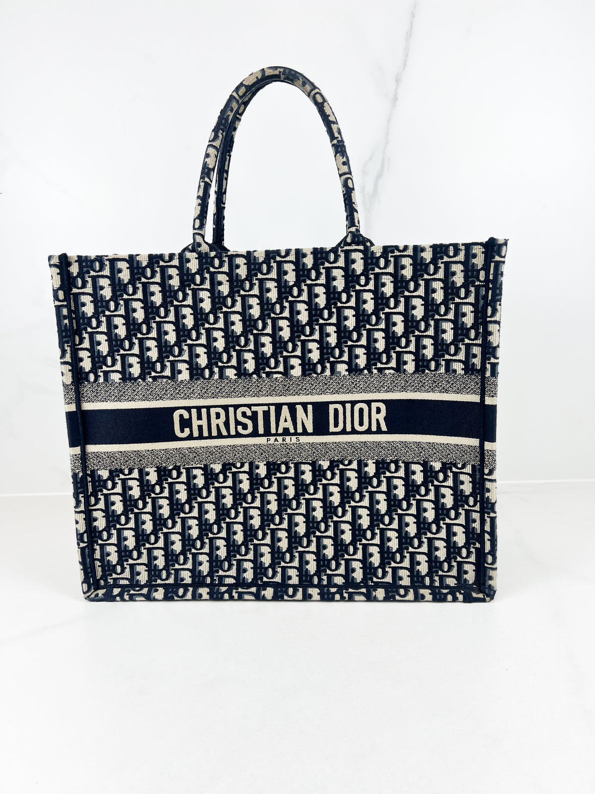 Christian Dior Large Blue Oblique Book Tote