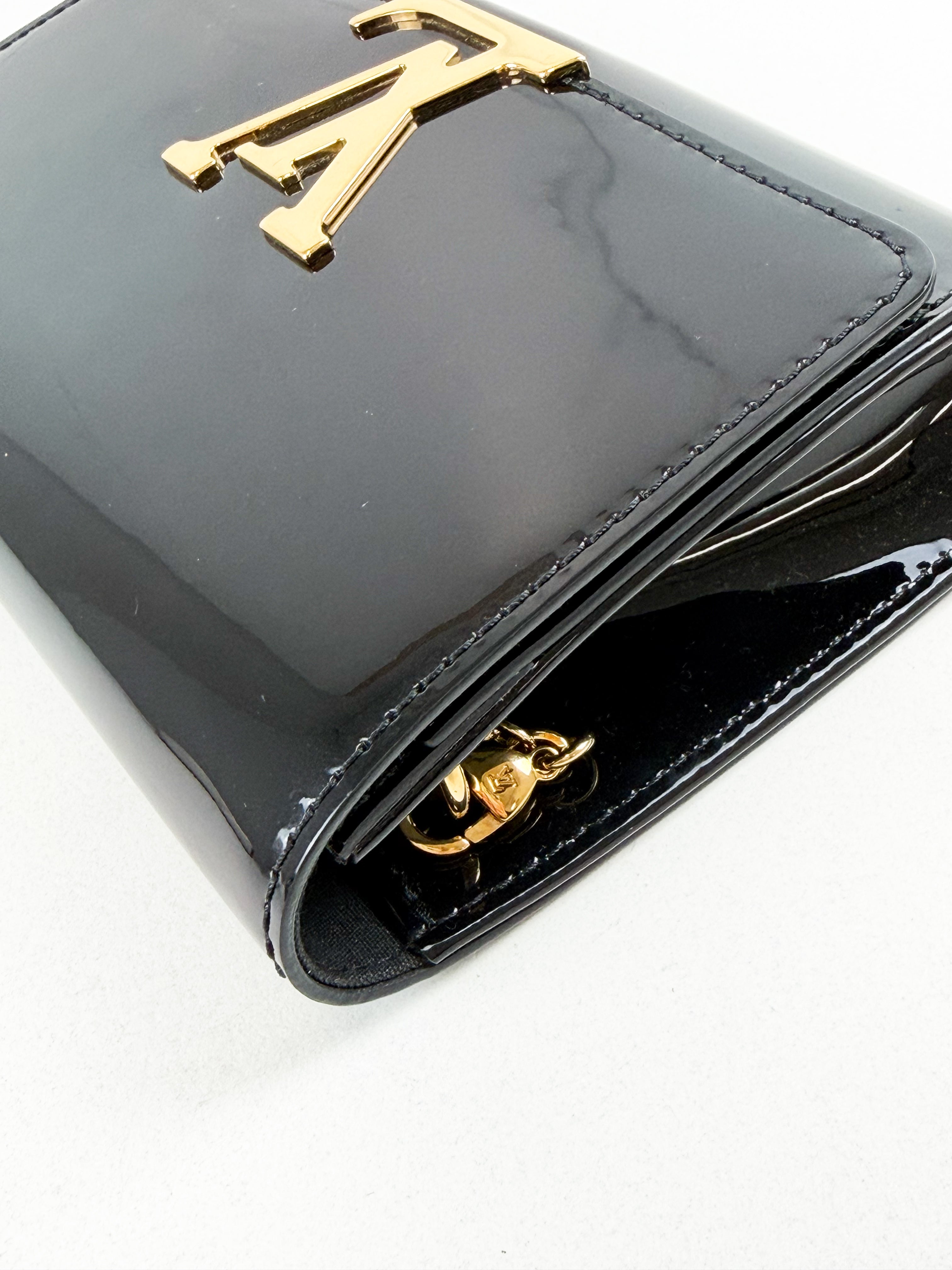 Louis Vuitton Patent Black St Louise Chain Bag