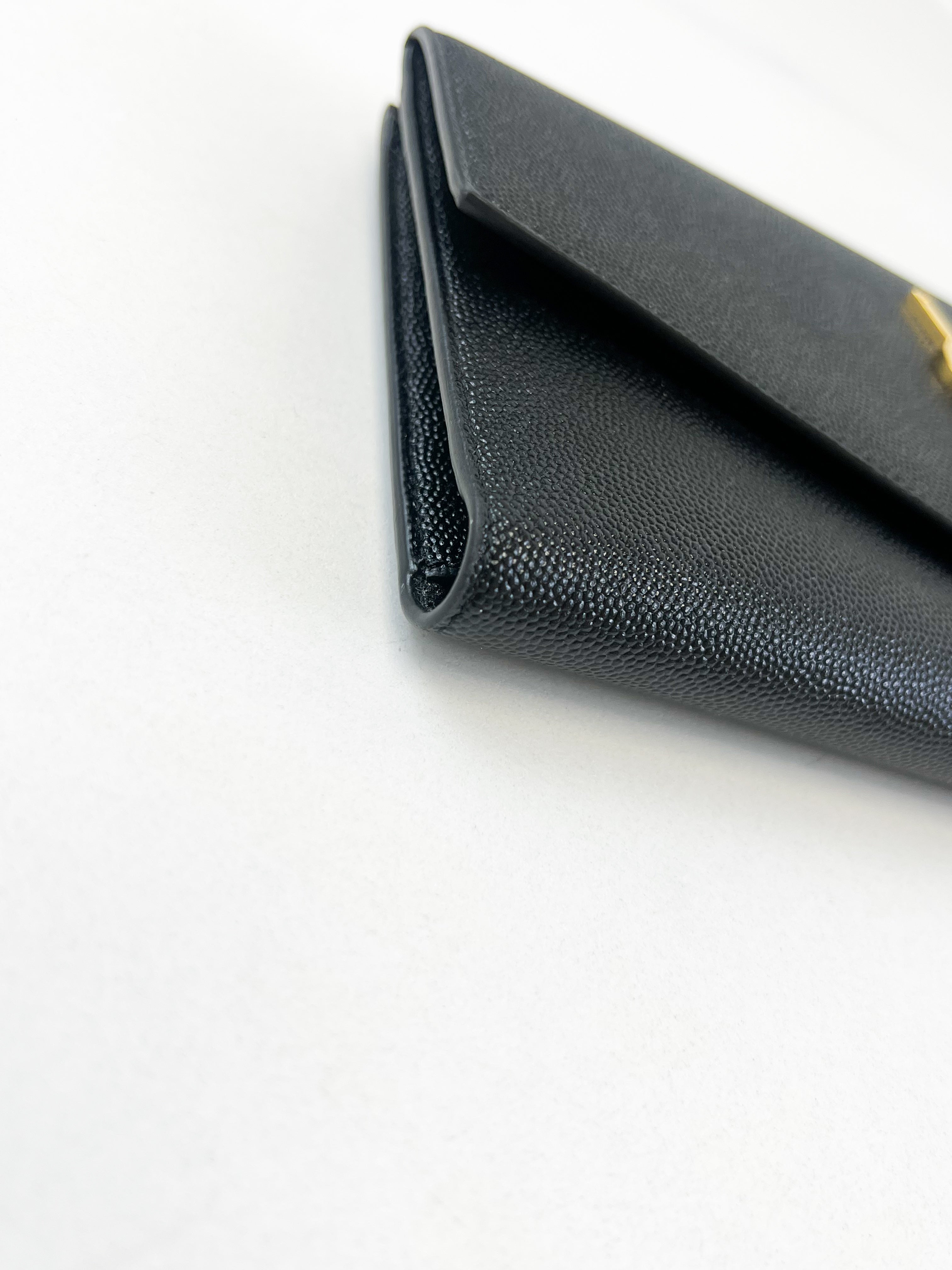 Saint Laurent Black Portefueli Fame Flap Wallet