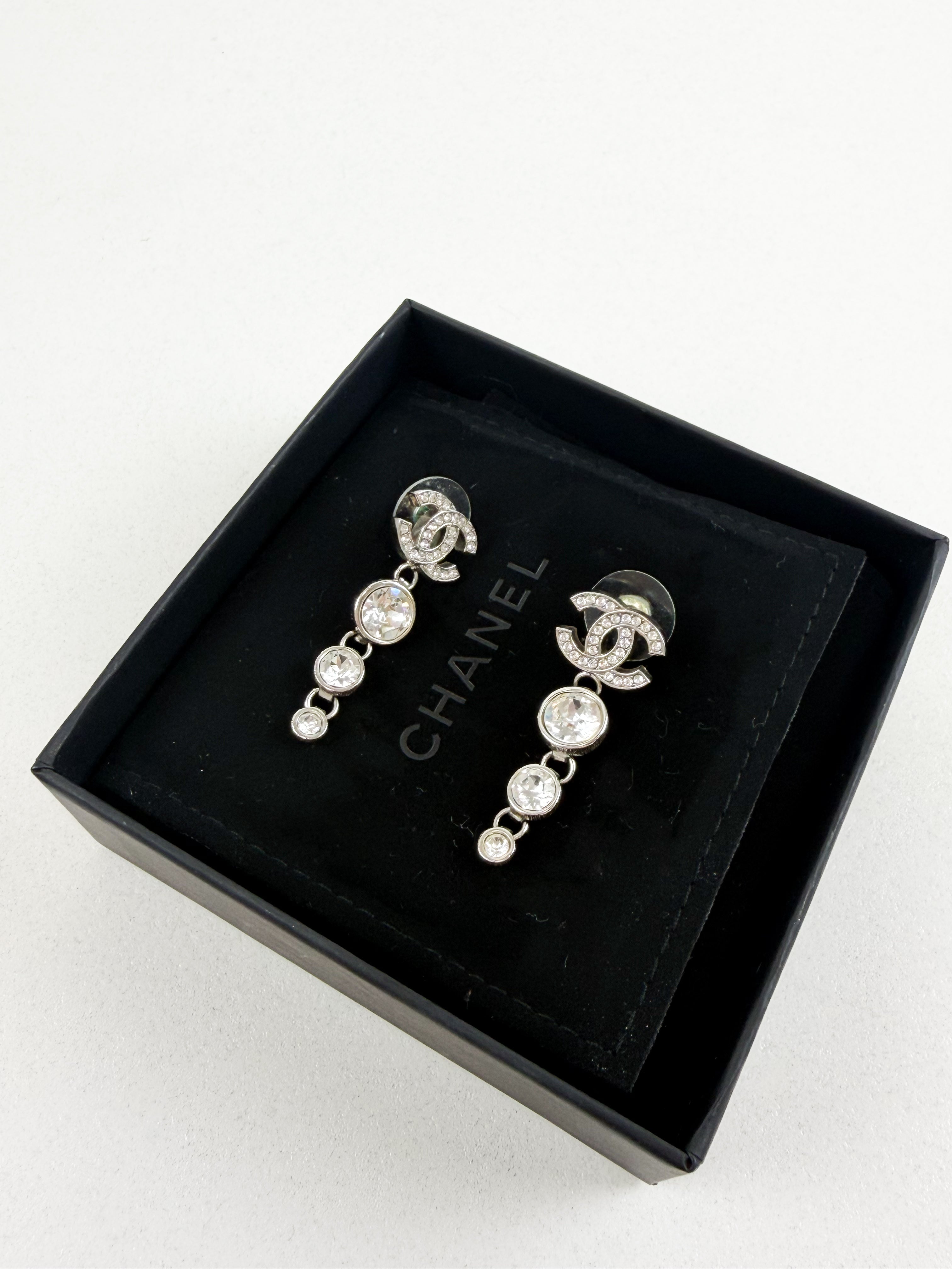 Chanel Coco Mark Dangling Earrings
