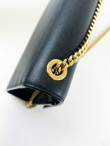 Saint Laurent Black Kate Medium Chain Bag with GHW