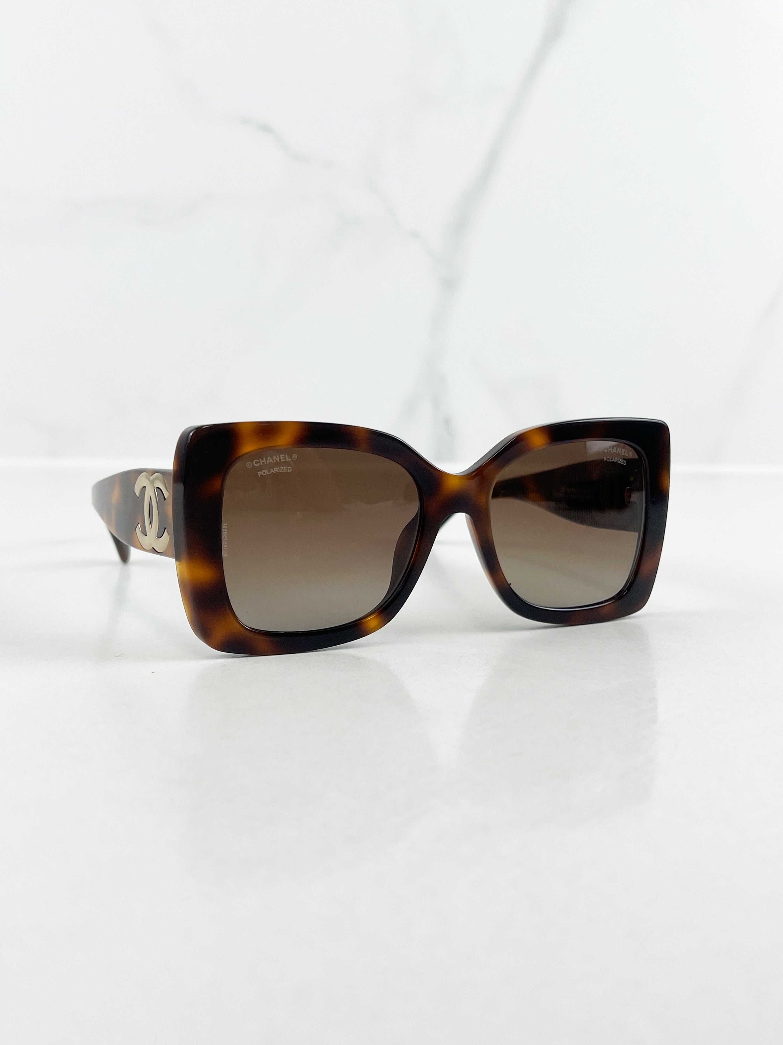 Chanel Brown Square Sunglasses