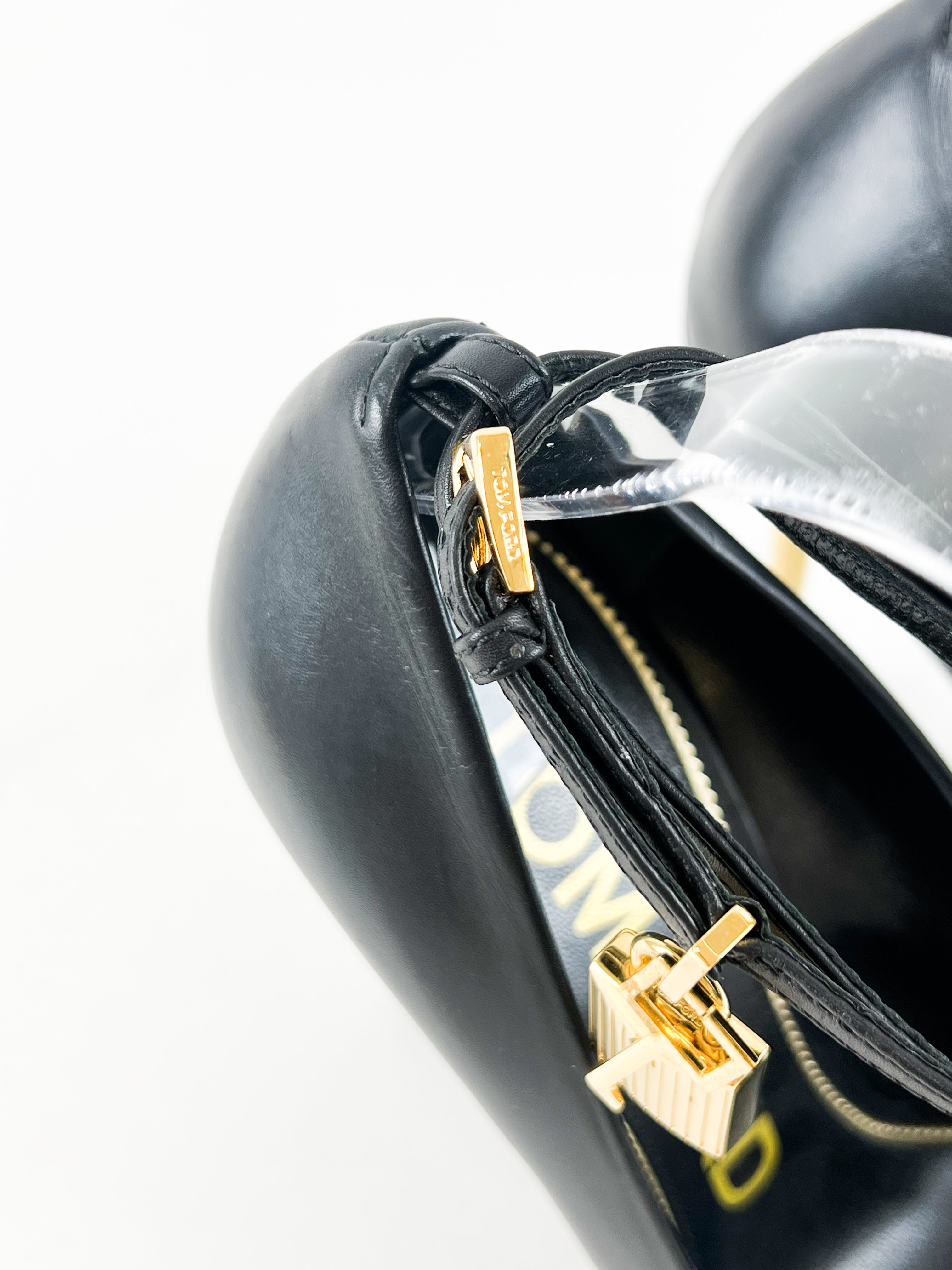 Tom Ford Padlock Leather Pumps Size 41