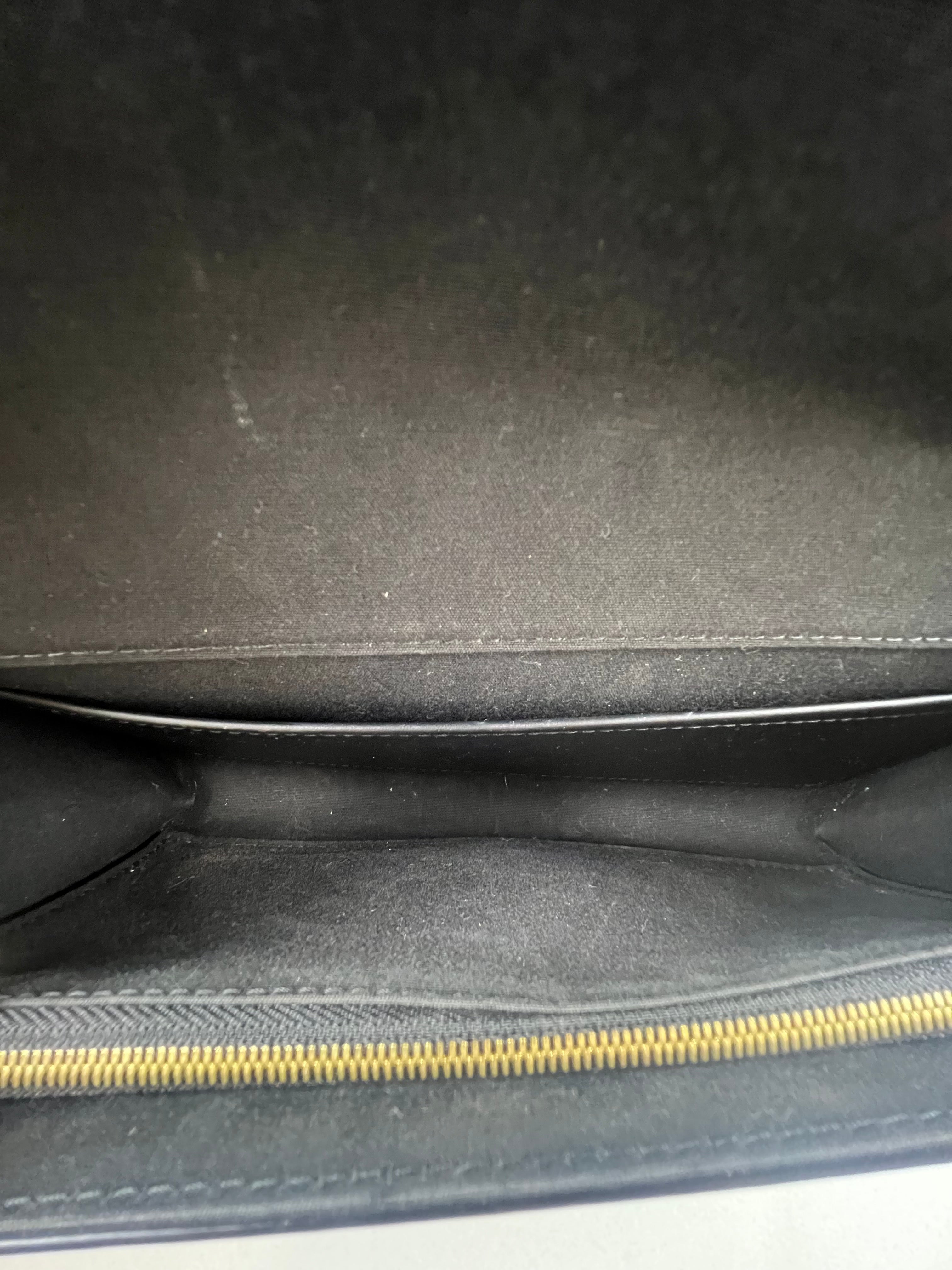 LV Patent Black St Louise Clutch