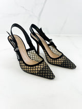 Christian Dior Black Slingback Pumps Size 35.5