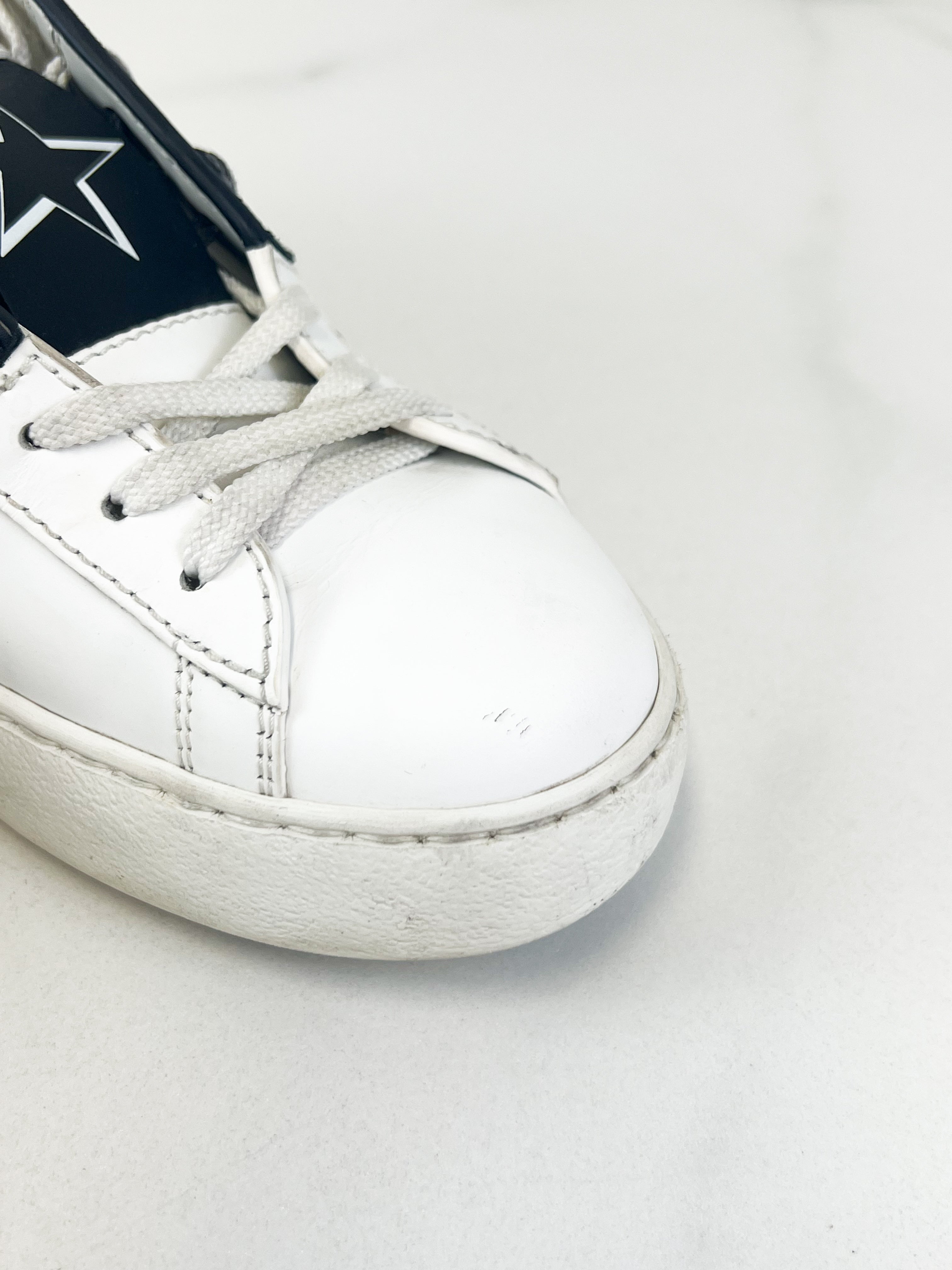 Valentino Garavani Open Leather Star Sneaker Size 37.5
